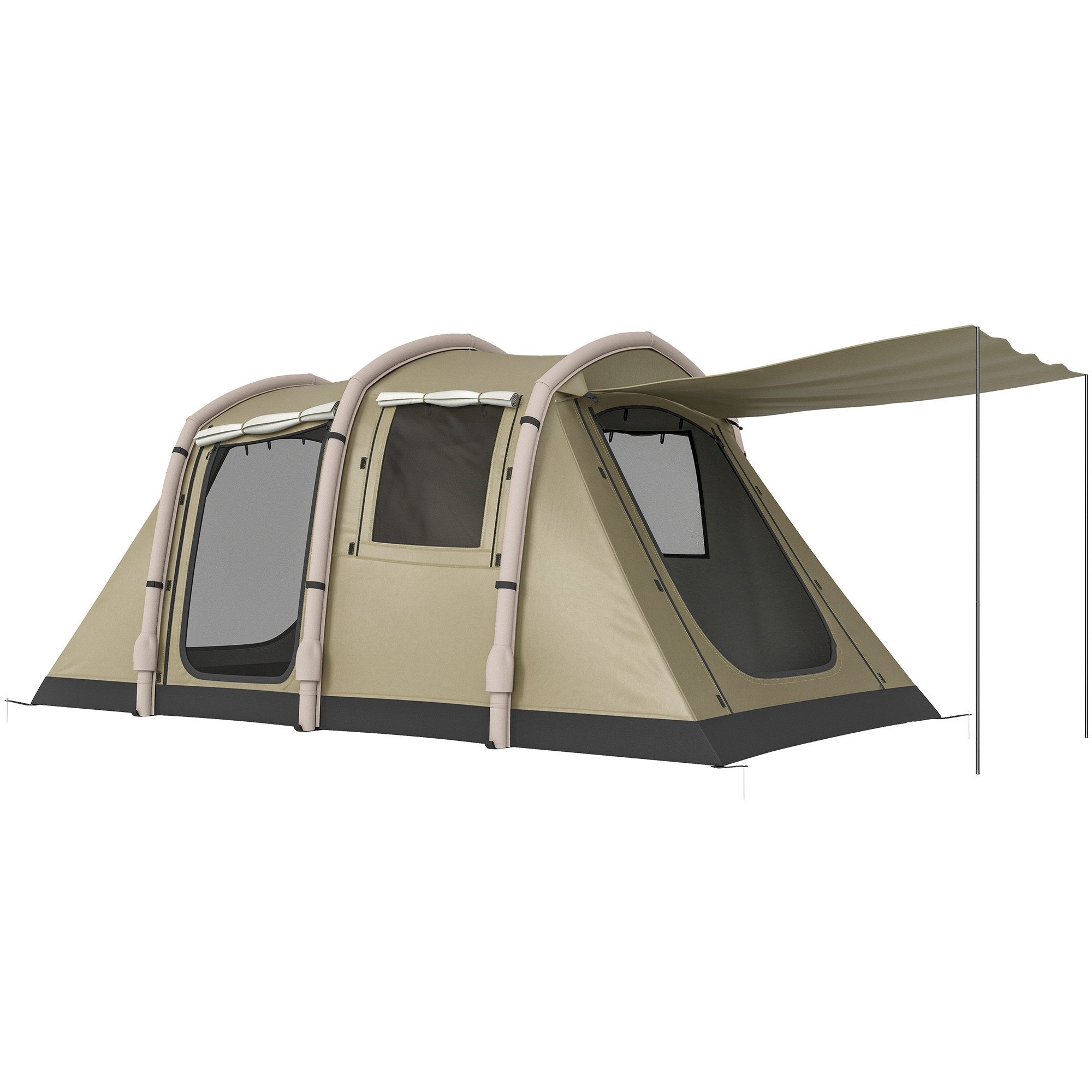 MC Star aufblasbares Zelt Aufblasbares Zelt 2-4 Personen Schneller Aufbau Outdoor Zelt, (für Camping mit Luftpumpe Mesh Fenster Heringen Vordach)