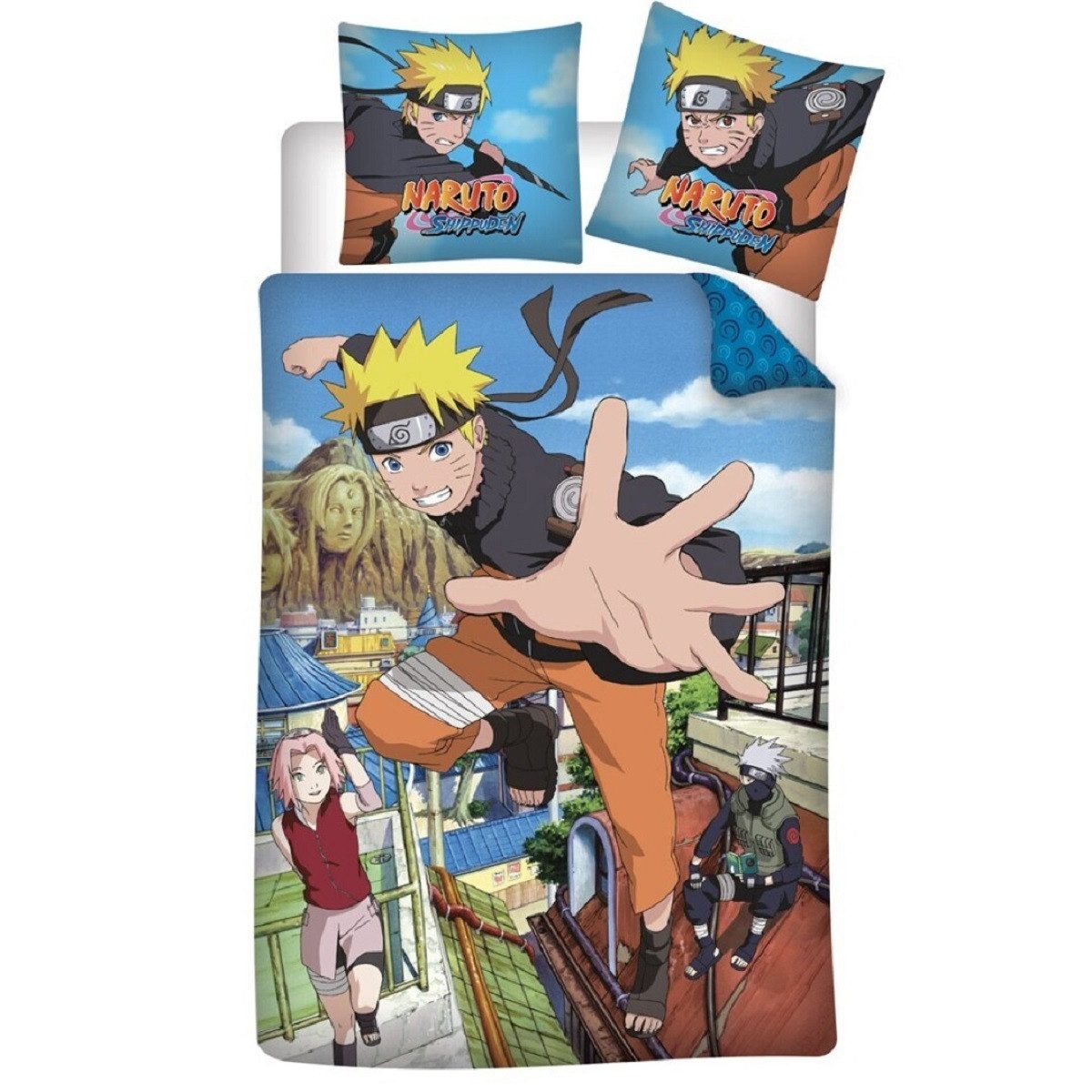 Naruto Bettwäsche -Set 140x200 cm 100% Baumwolle für Fans von Naruto