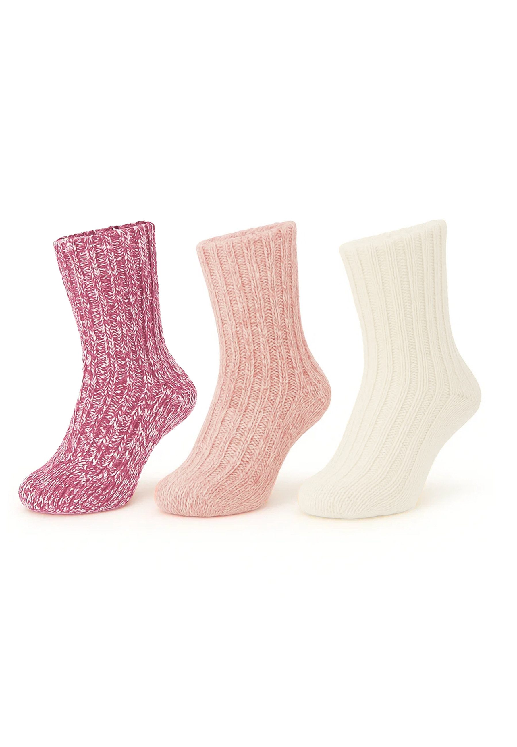 Socken Norweger Socken Mädchen 3er Pack warme Wollsocken in 6 Größen