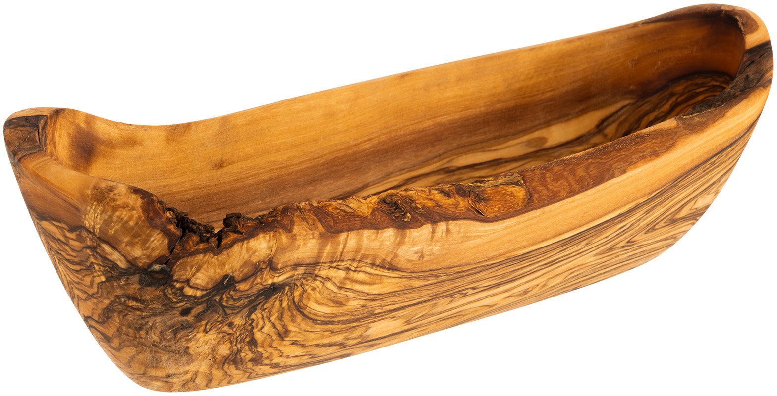APS Servierschale OLIVE, Massivholz, jedes Stück ein Unikat, 25x8,5 cm