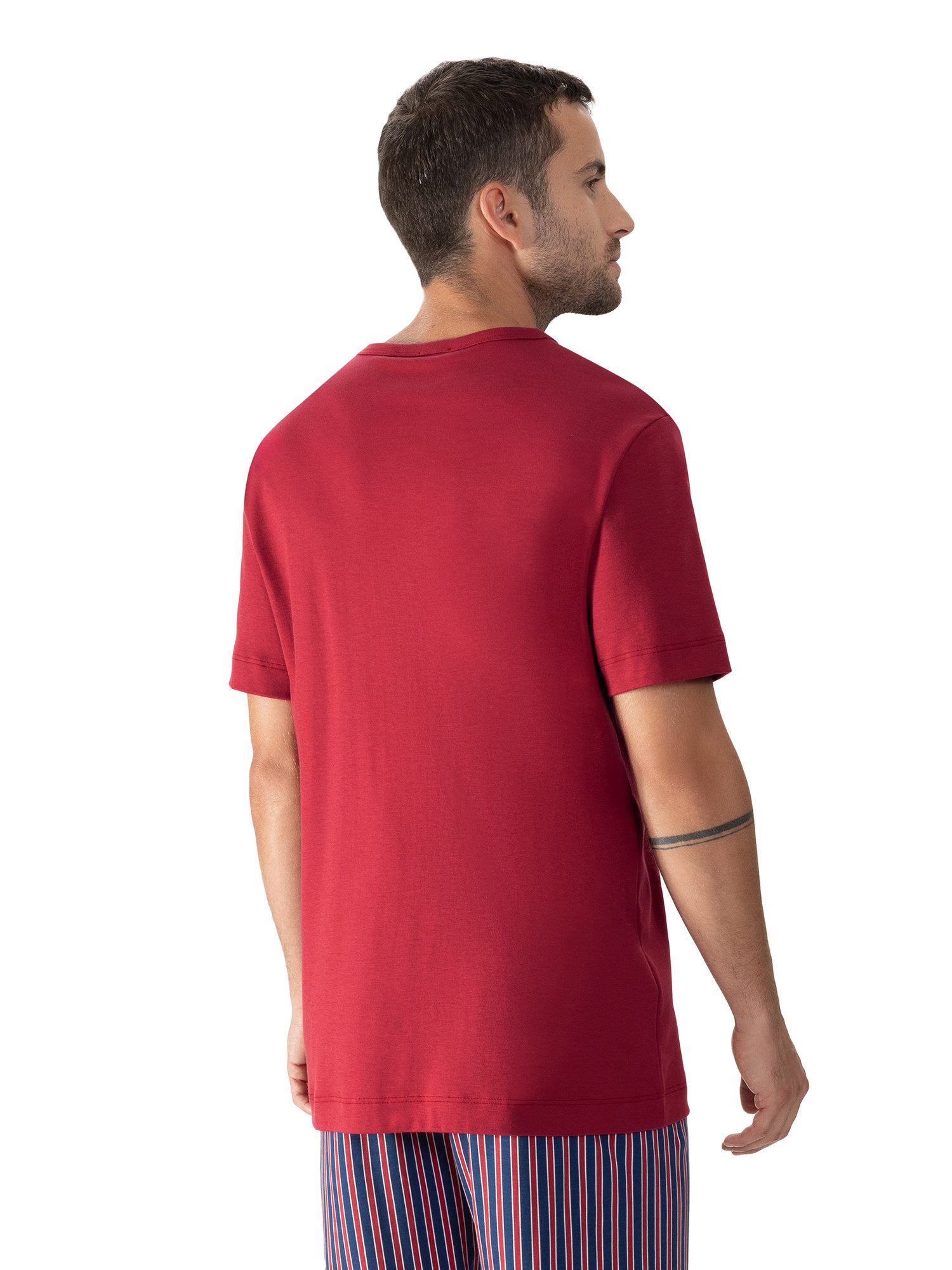 Mey V-Shirt Solid Night T-Shirt aus Interlock-Jersey