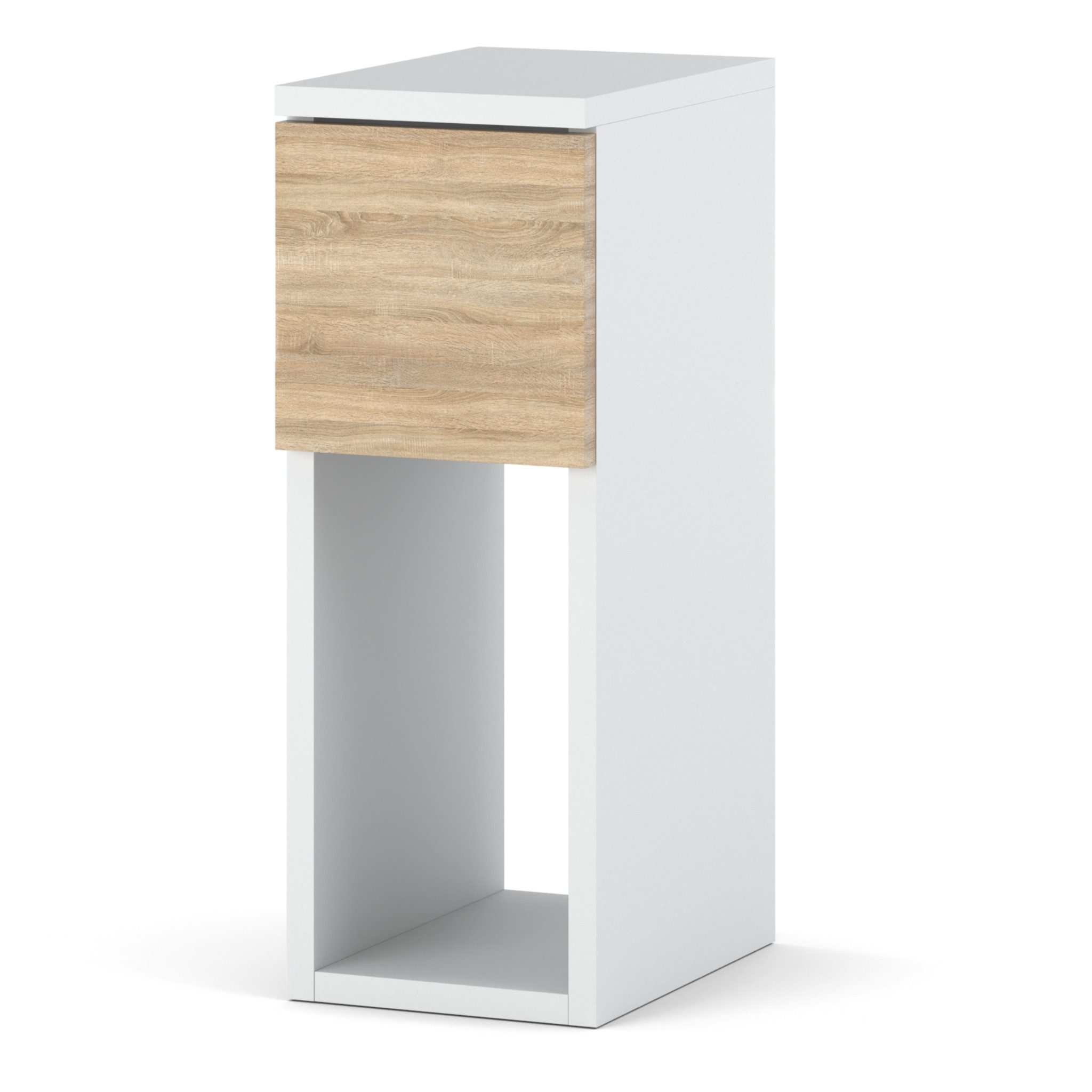 KOSETO Nachtkonsole Nachttisch mit 1 Schublade – 20x30x55 cm – für Schlafzimmer