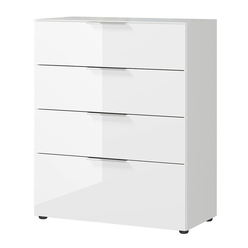 Lomadox Kommode OXFORD-01, Schubladenkommode Schrankkommode weiß modern, B/H/T ca. 83/102/42 cm