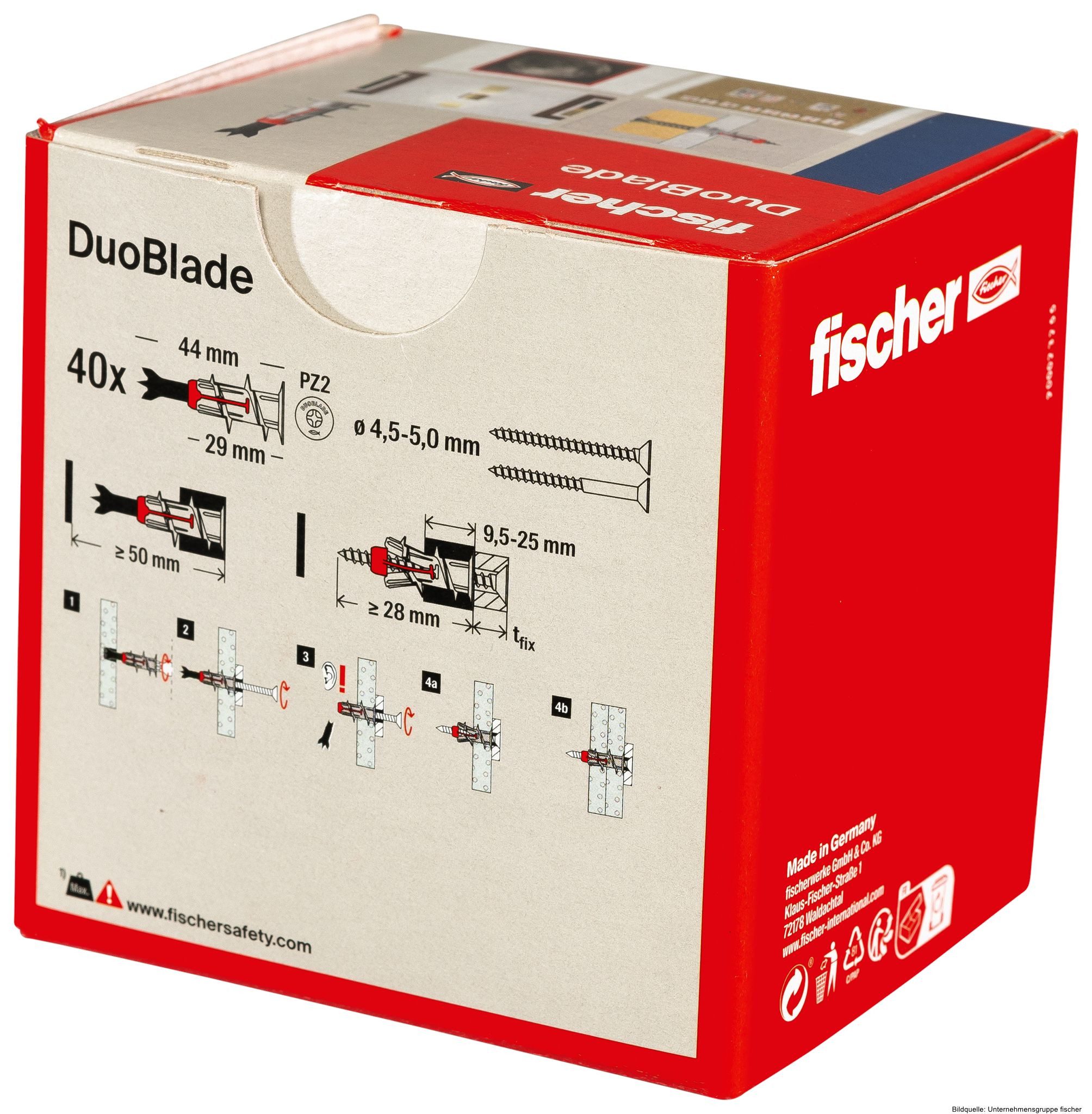 Fischer Gipskartondübel Gipskartondübel DuoBlade, (40-tlg)