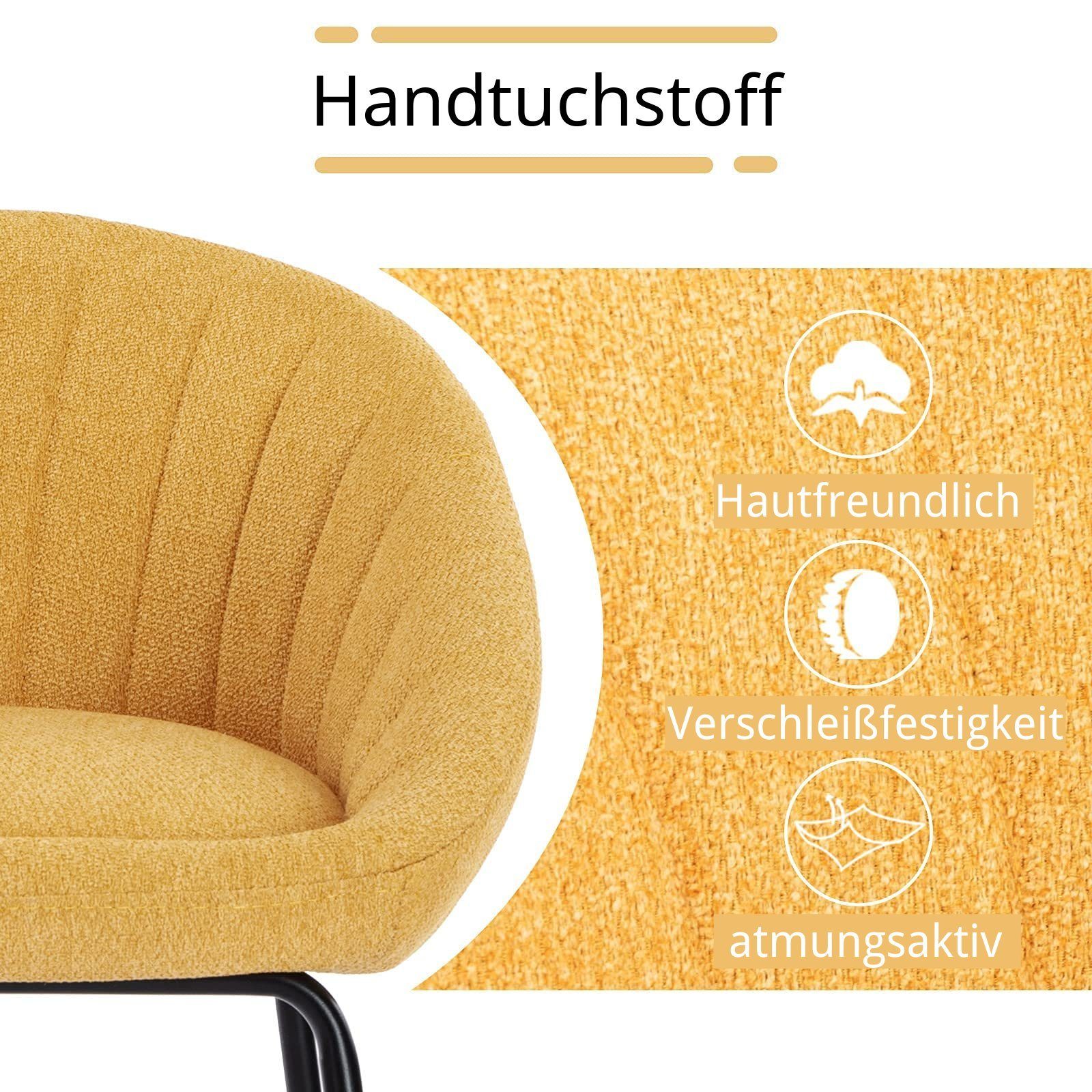 WAHSON OFFICE CHAIRS Barhocker 2er Set Barstuhl aus Stoff Tresenhocker