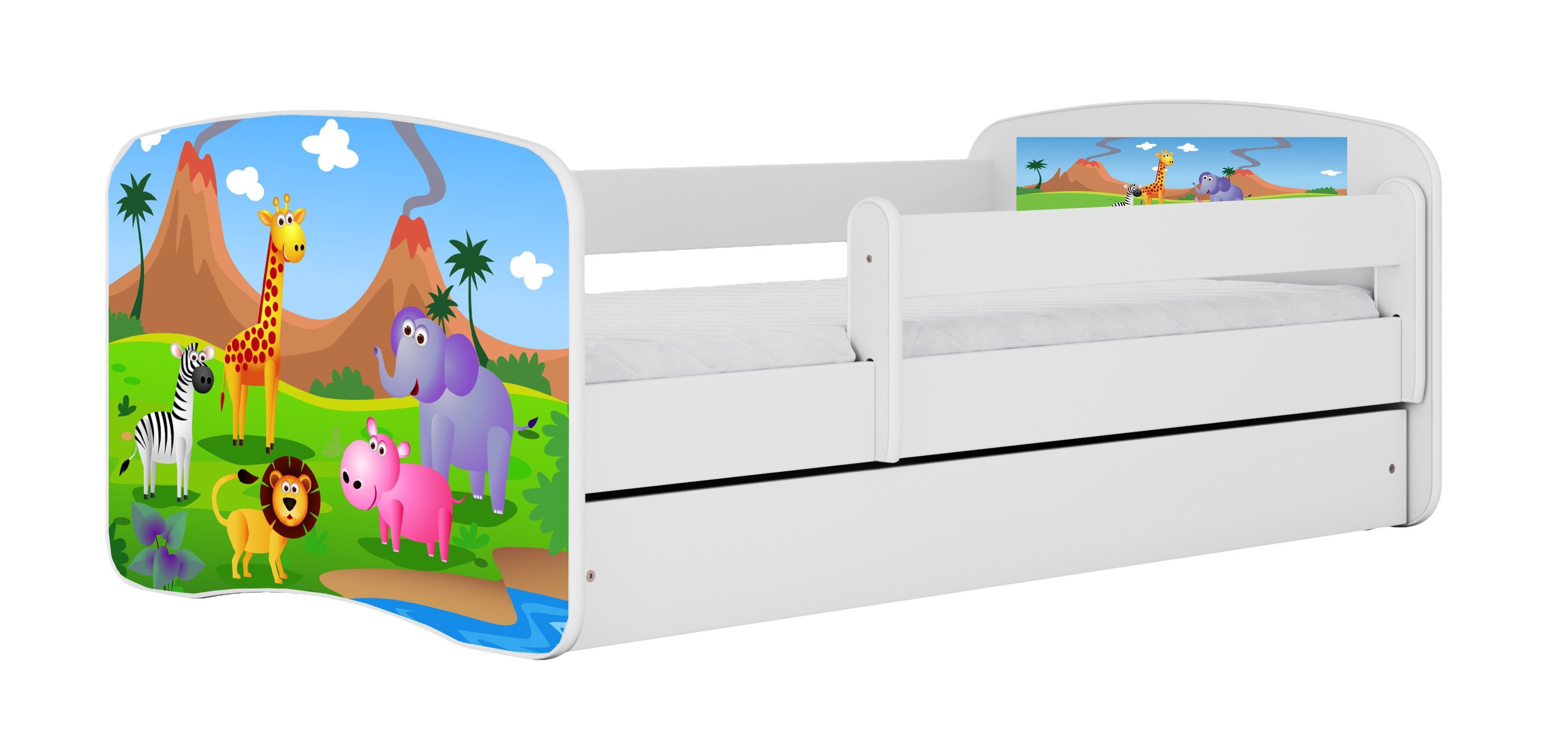 99rooms Kinderbett Dreams XXX (Kinderbett, Bett), Modern Design, Liegekomfort, mit Schublade, Lattenrost und Matratze