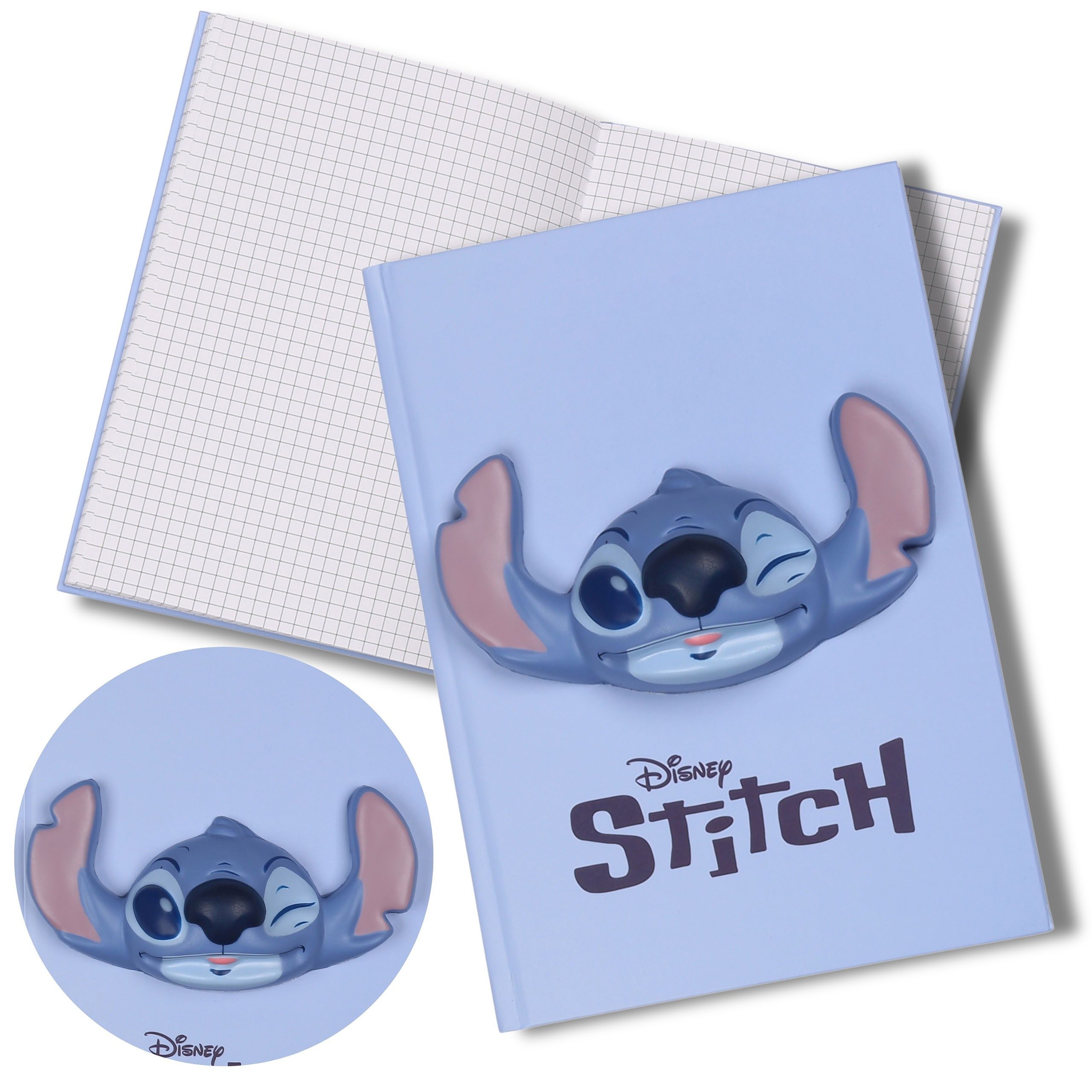 Disney Notizbuch DISNEY Stitch Notizbuch/Notizen mit blauem Einband A5