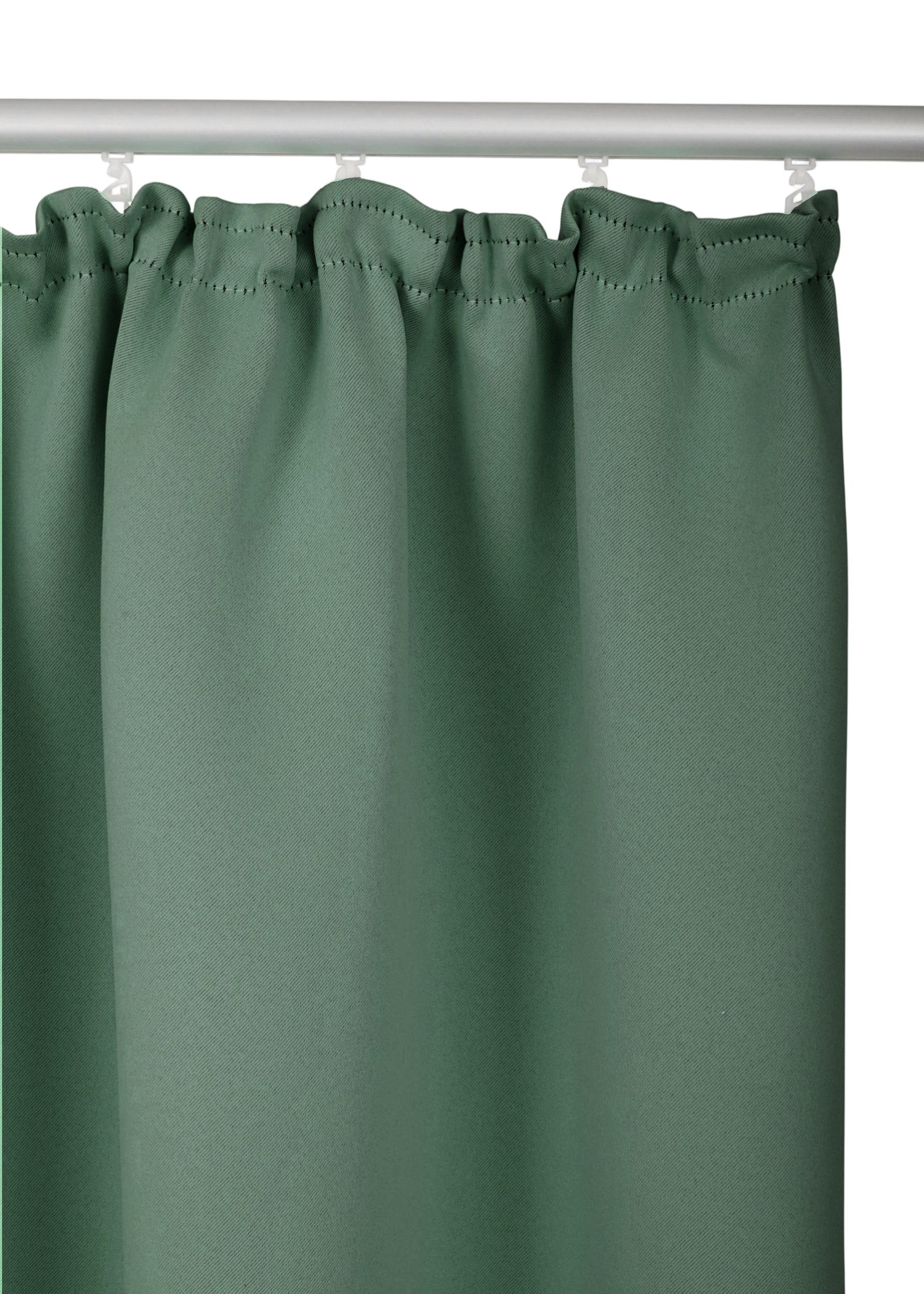 OTTO home Verdunkelungsvorhang Solana, Gardinen mit Kräuselband, Vorhänge, Wohnzimmer, modern, (2 St), Kräuselband, verdunkelnd, 2er-Set Verdunklungsvorhang mit Thermofunktion, Bestseller, einfarbig