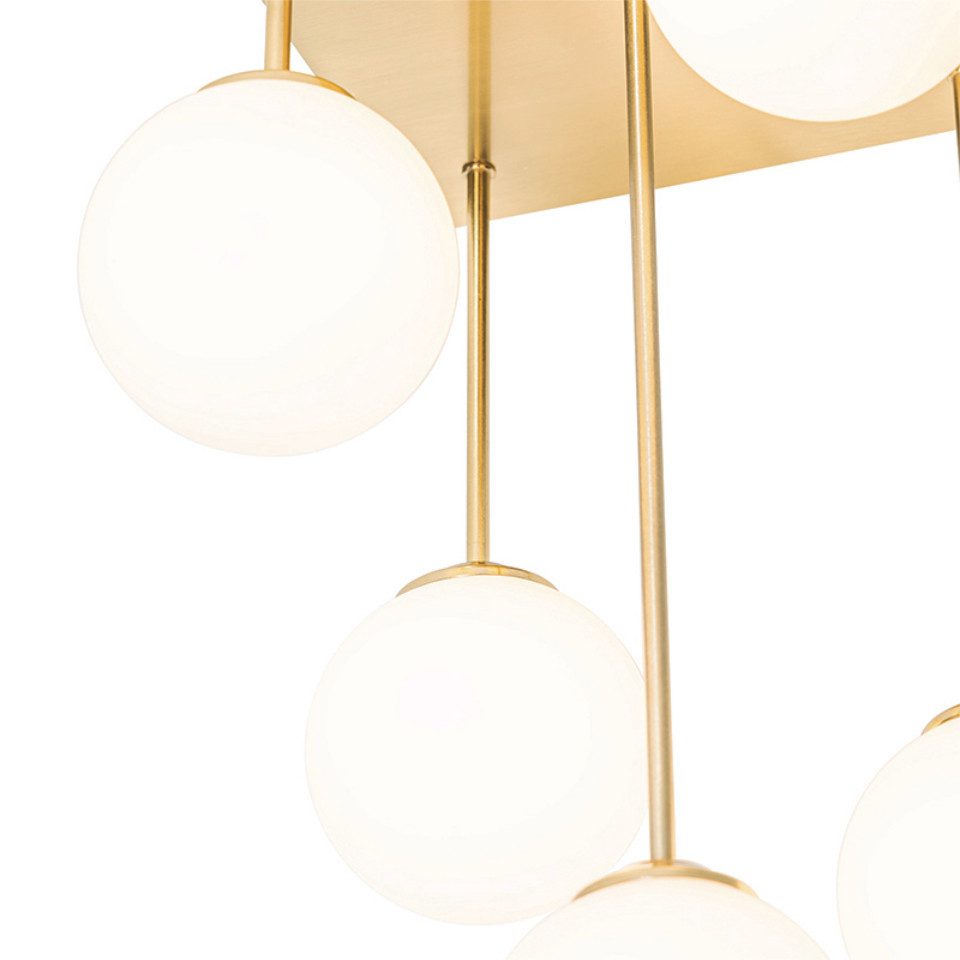 Qazqa Deckenleuchte Athens-opal, ohne Leuchtmittel, G9, Gold, Modern, Stahl günstig online kaufen