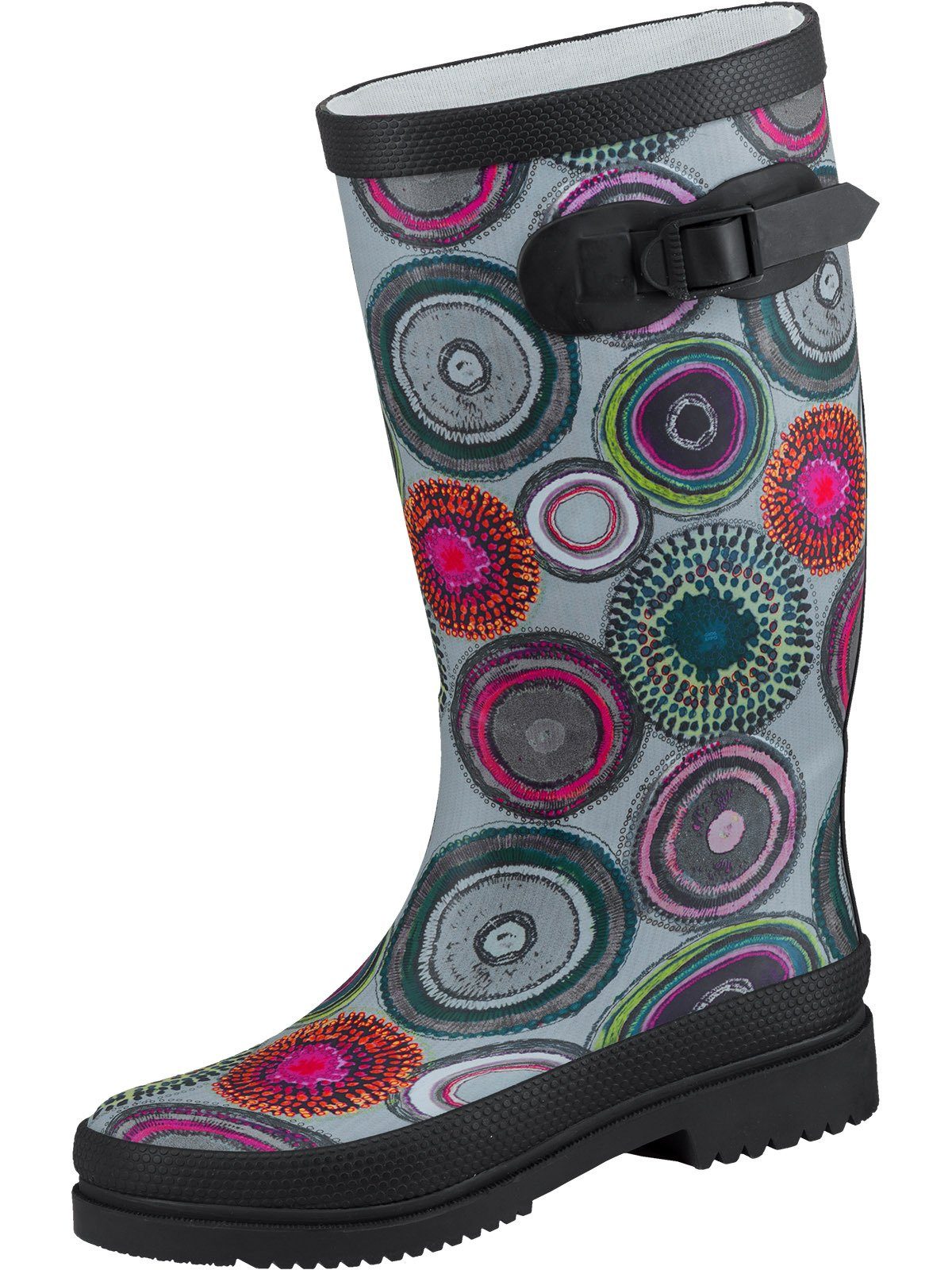 Bockstiegel Regenstiefel Anja schwarz/multi Gummistiefel günstig online kaufen