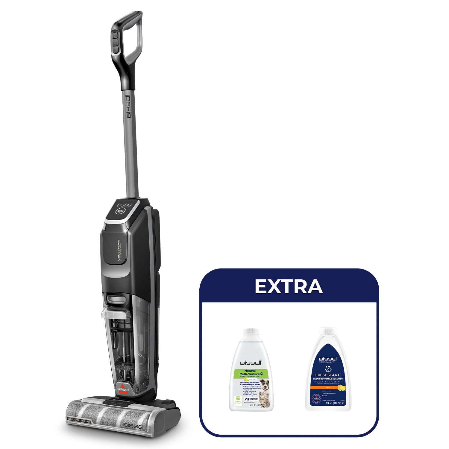 Bissell Nass-Trocken-Sauger CrossWave OmniForce Edge Select Power Mop Modus, Selbstreinigung, 64,75 W, beutellos, Kabellos, Zero-Gap Technologie, bis zu 240m2 harter und weicher Boden