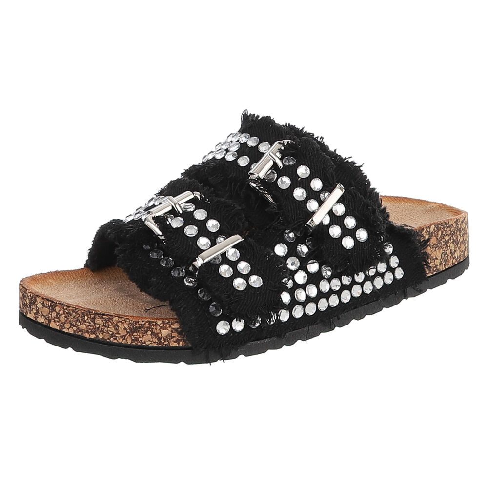 Ital-Design Bequeme Sandalen mit Schnallen und Glitzerdetails für Damen Pan günstig online kaufen