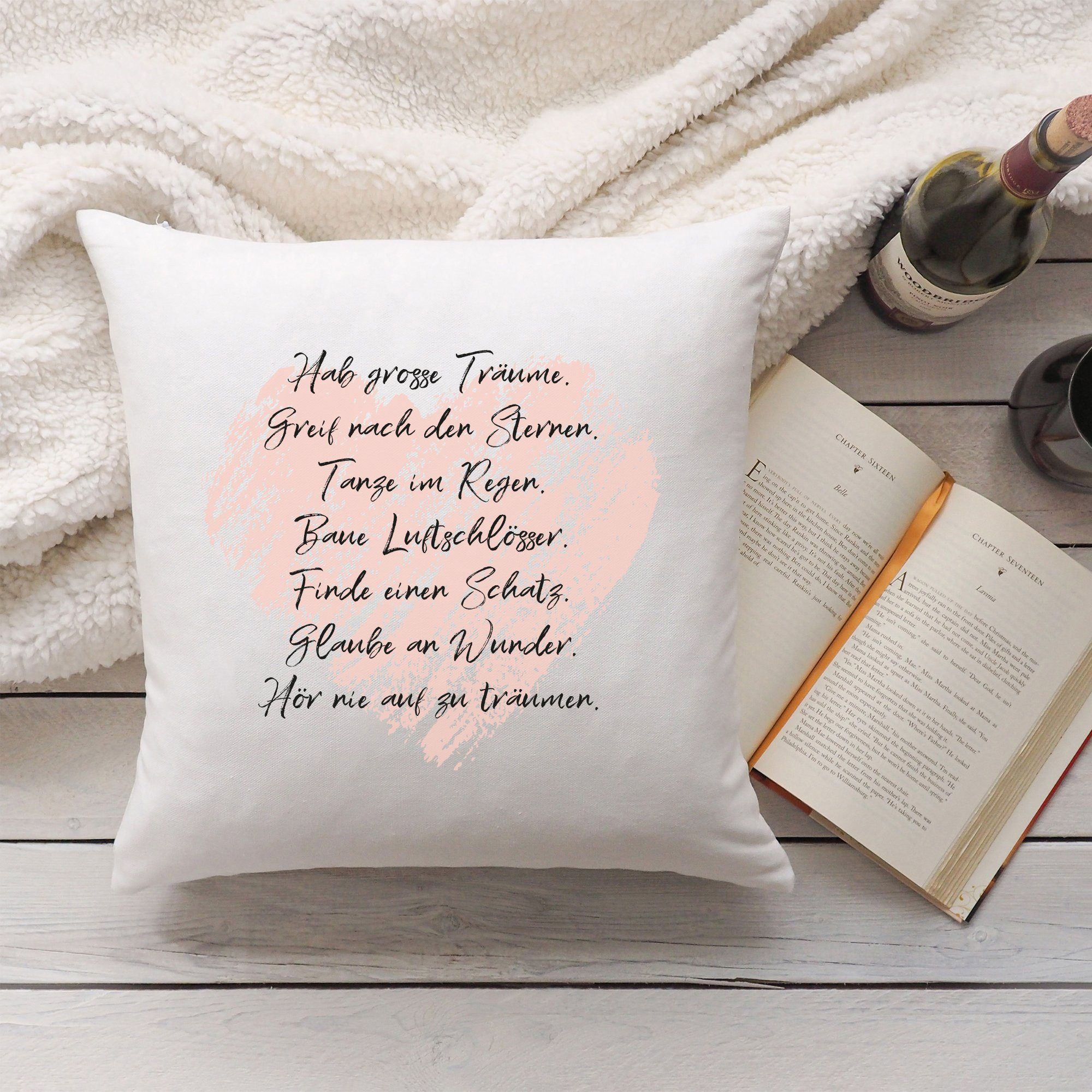 GRAVURZEILE Zierkissen Kissen mit Spruch - Traumsprüche - Geschenk für Kind günstig online kaufen