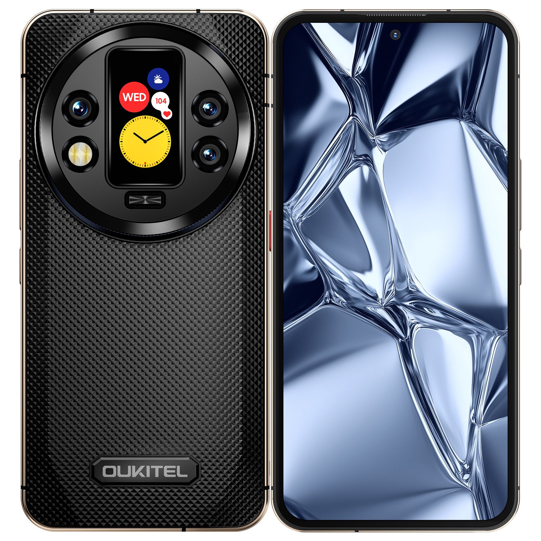 OUKITEL WP200 Pro 5G Handy mit 2-in-1 abnehmbarem Smart-Display, 24GB+1TB Smartphone (6.7 Zoll, 1024 GB Speicherplatz, 108 MP Kamera, AMOLED 120Hz, 108MP, 8800mAh, IP68/IP69, Android 15)