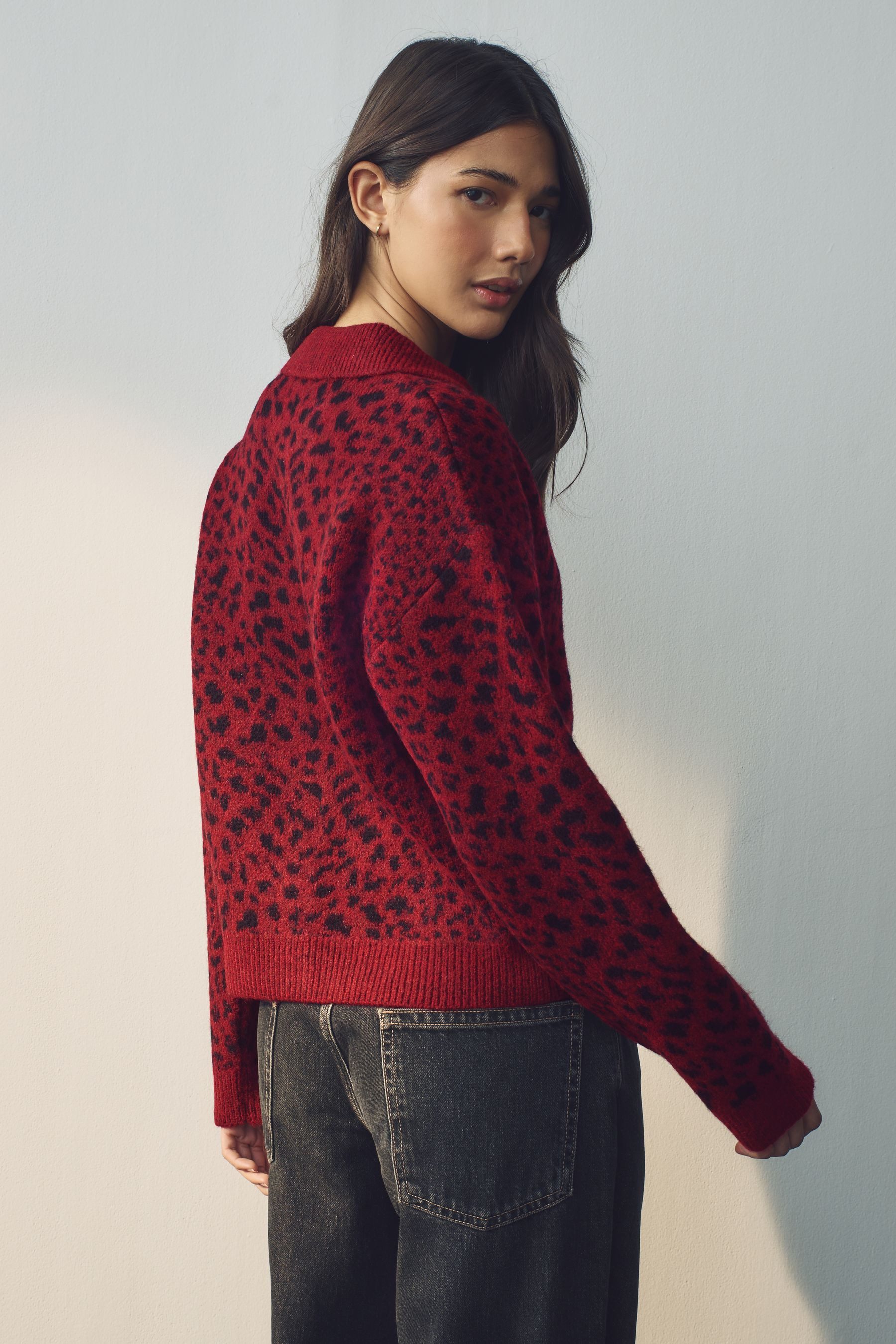 Next Strickpullover Strickjacke mit Kragen und günstig online kaufen