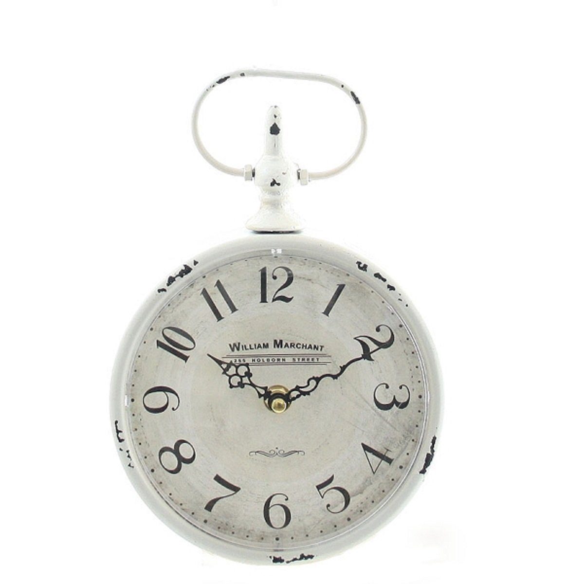 Linoows Uhr Wanduhr, Landhaus Küchenuhr, Weiß 24 cm
