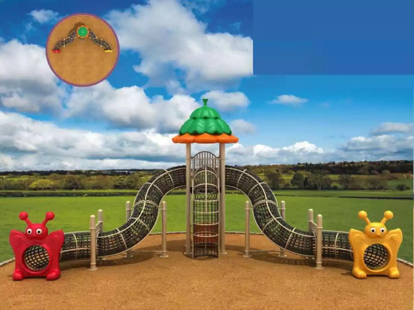 Xlmoebel Klettergerüst Outdoor Kinder-Sportkomplex mit Seilplattform und Labyrinth für Spaß, (Spielplatz), Hergestellt in Europa