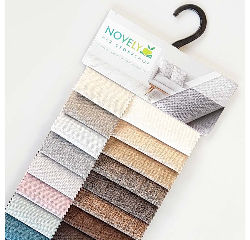Thumbnail - novely® Stoff Musterfächer Möbelstoffe Bezugsstoffe Kunstleder Oxfordstoffe, Robust, Abriebfest, Pflegeleicht, Meterware...