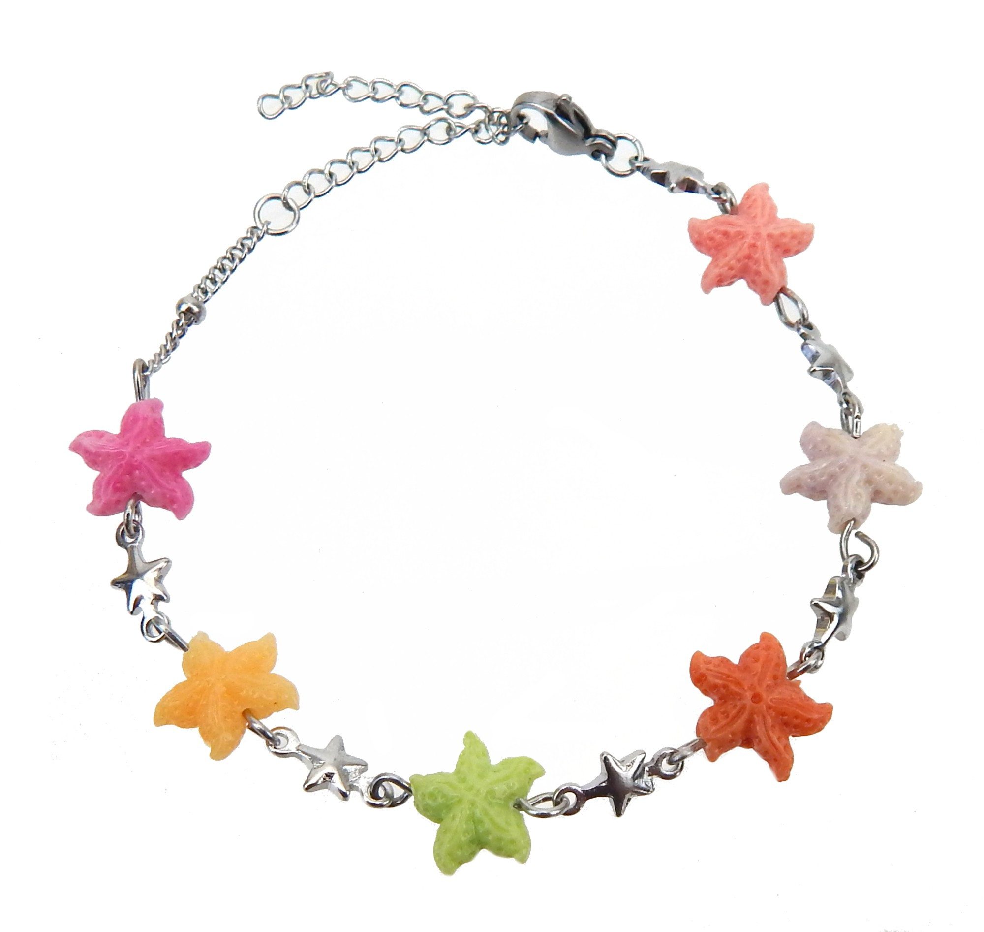 Ella Jonte Armband, Seesterne gold oder silber bunt Edelstahl in Geschenktü günstig online kaufen