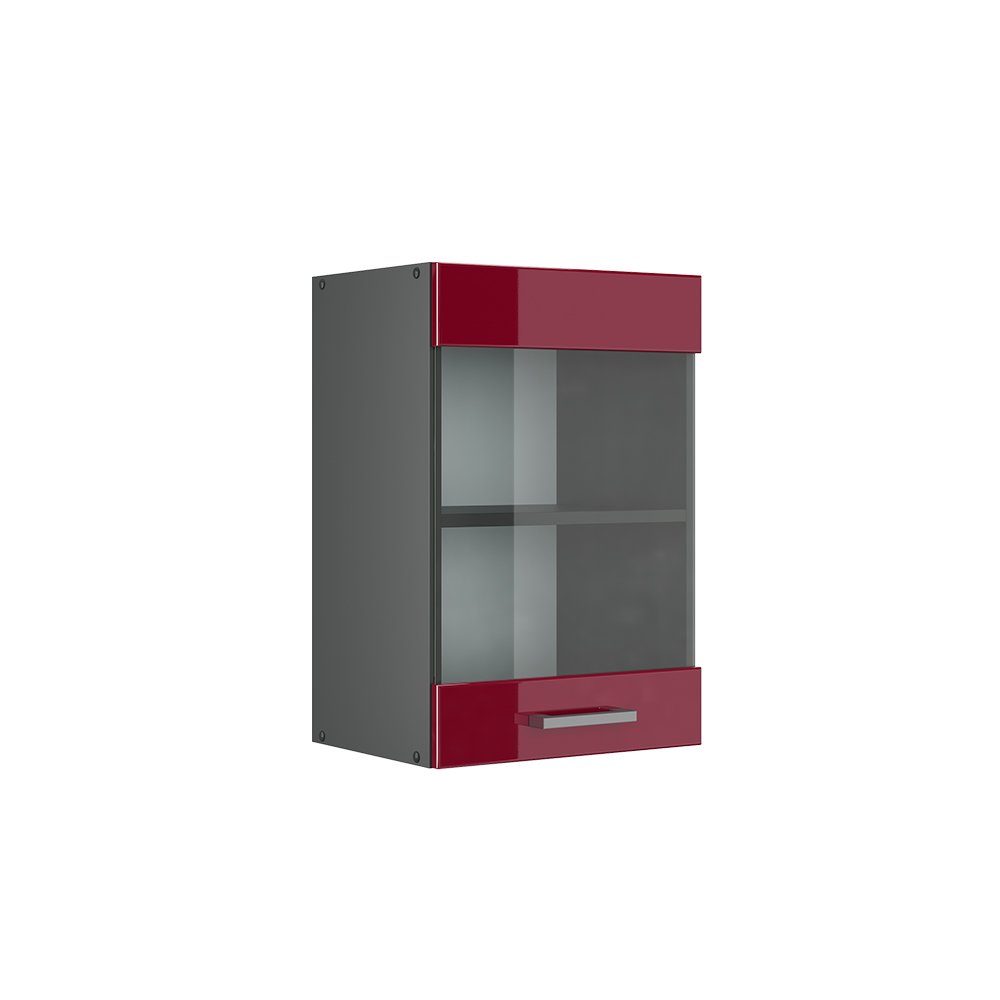 Vicco Glashängeschrank R-Line, Bordeaux Hochglanz/Anthrazit, 40 günstig online kaufen