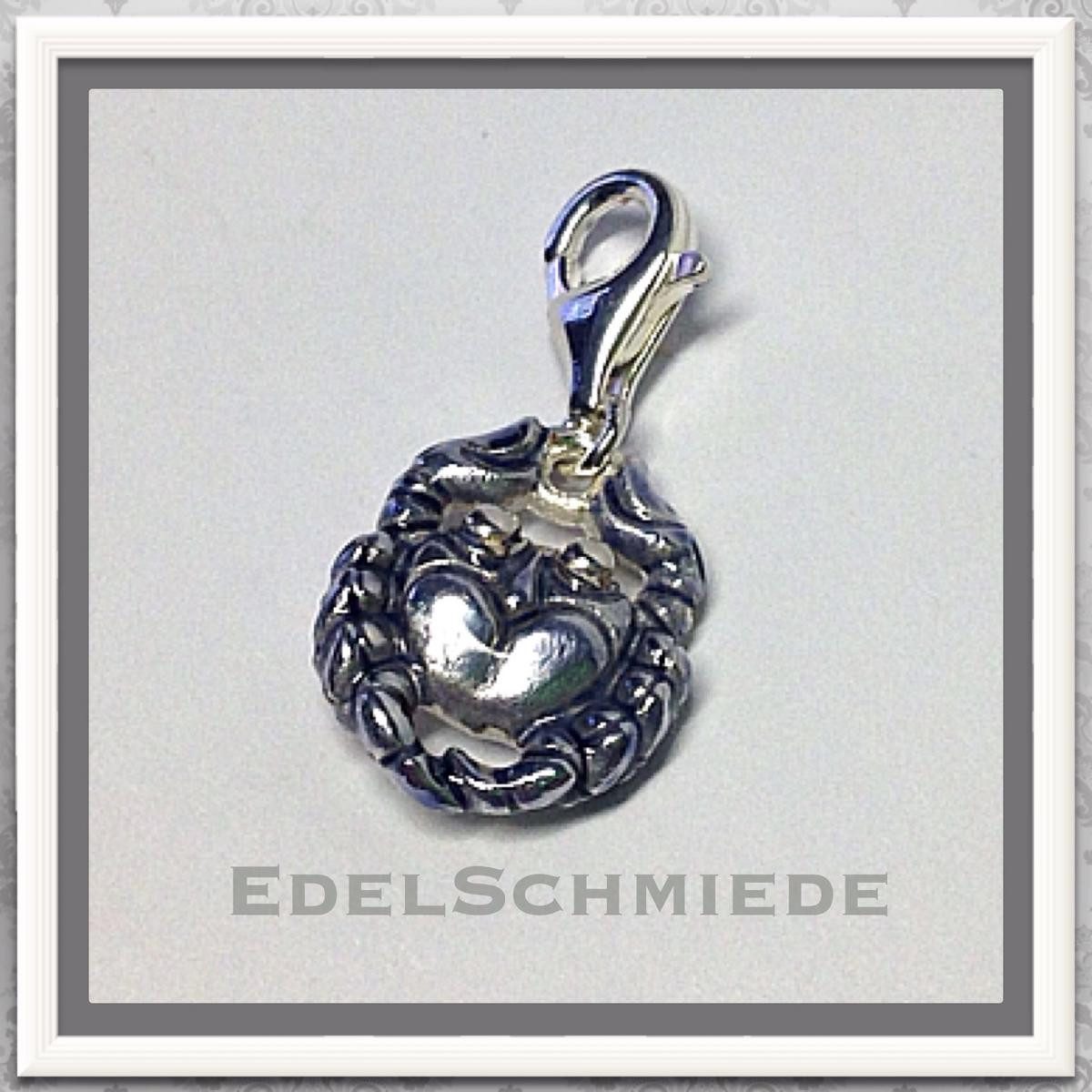 Charm-Einhänger Edelschmiede925 Charm Anhänger in 925 Silber massiv - TKZ Krebs