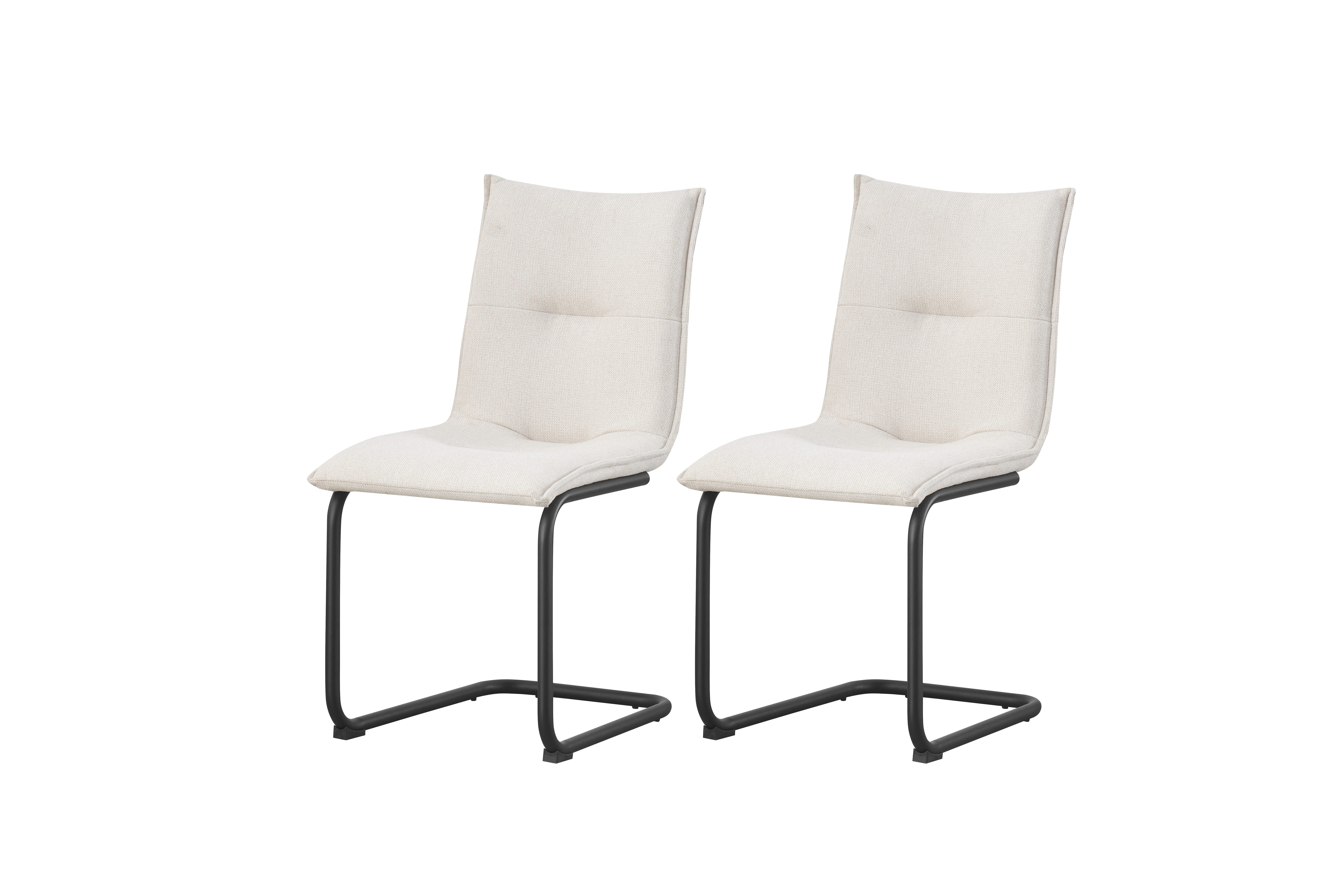 furnling Freischwinger Sola (2er Set), Esszimmerstühle aus Webstoff, freischwingend, Höhe 89 cm