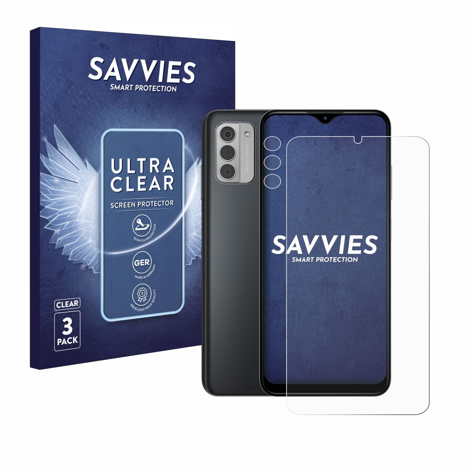 Savvies Displayschutzfolie Schutzfolie für Nokia G42 5G (Display+Kamera), 6 Stück, Displayschutz Schutz Folie Klar Transparent