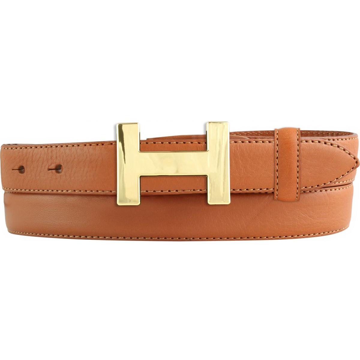 Ledergürtel Hochwertiger Damen-Gürtel Horus aus Vollrindleder 2,5 cm - Bombierter
