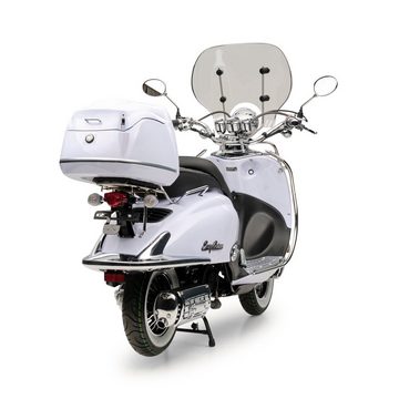 Burnout Motorroller EasyCruiser Chrom Eisblau, 125 ccm, 85 km/h, Euro 5, Chrom Paket Edition