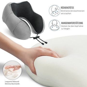 CALIYO Nackenkissen Nackenkissen, Nackenhörnchen Memory Foam, Ergonomisch Gestaltetes Reisekissen, Nackenkissen Reise