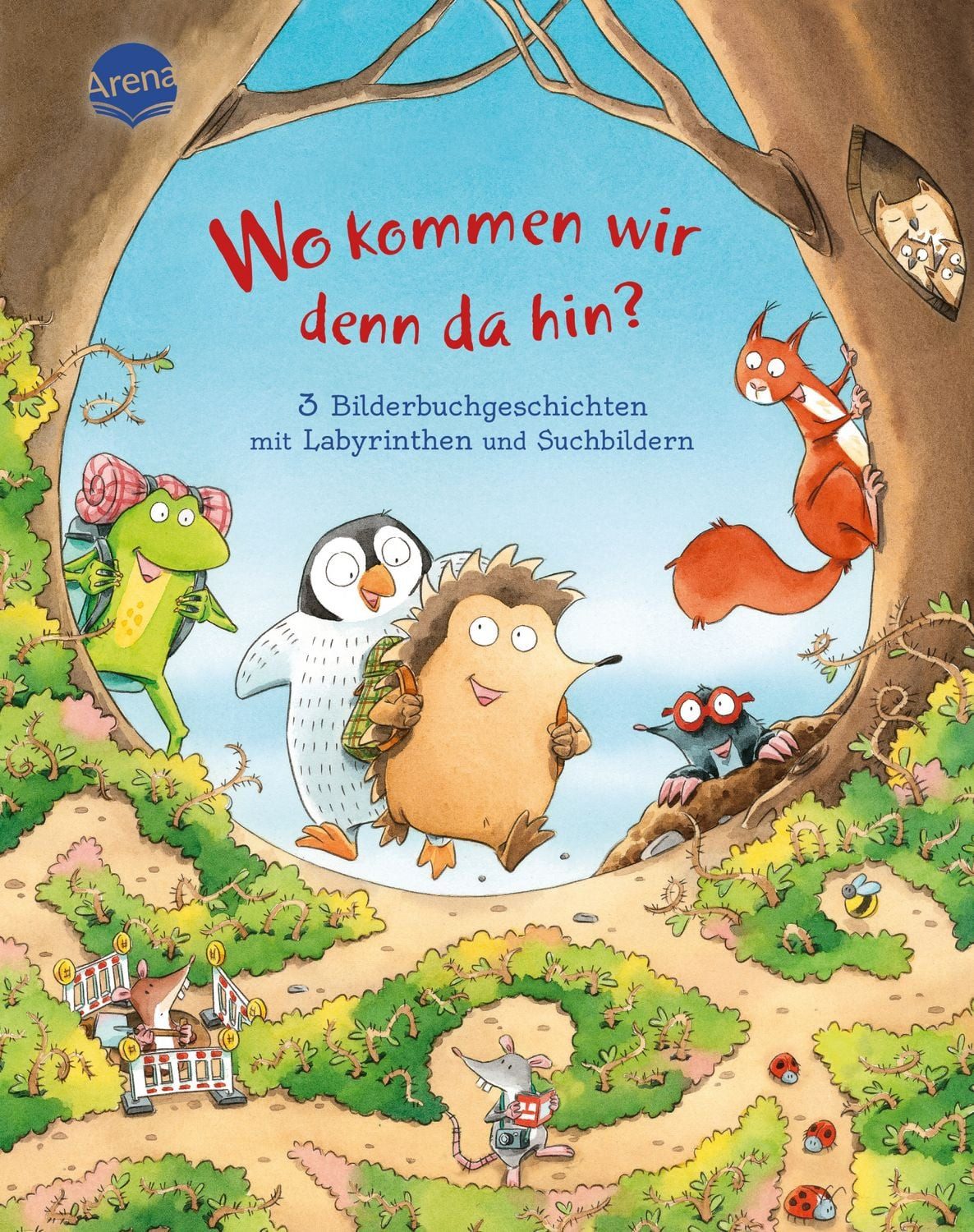 Wo kommen wir denn da hin? 3 Bilderbuchgeschichten mit Labyrinthen und / Dirk Hennig, Annelie Mont, Sibylle Rieckhoff, Bilderbuch Sammelband mit großen Labyrinth-Seiten, Such- und Zählbildern zum Mitraten ab 3 Jahren