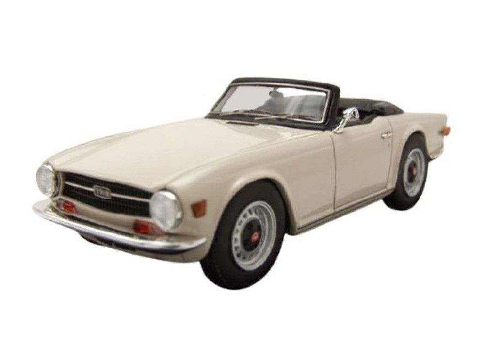 Schuco Modellauto Triumph TR6 offenes Soft Top 1968 weiß, Maßstab 1:43
