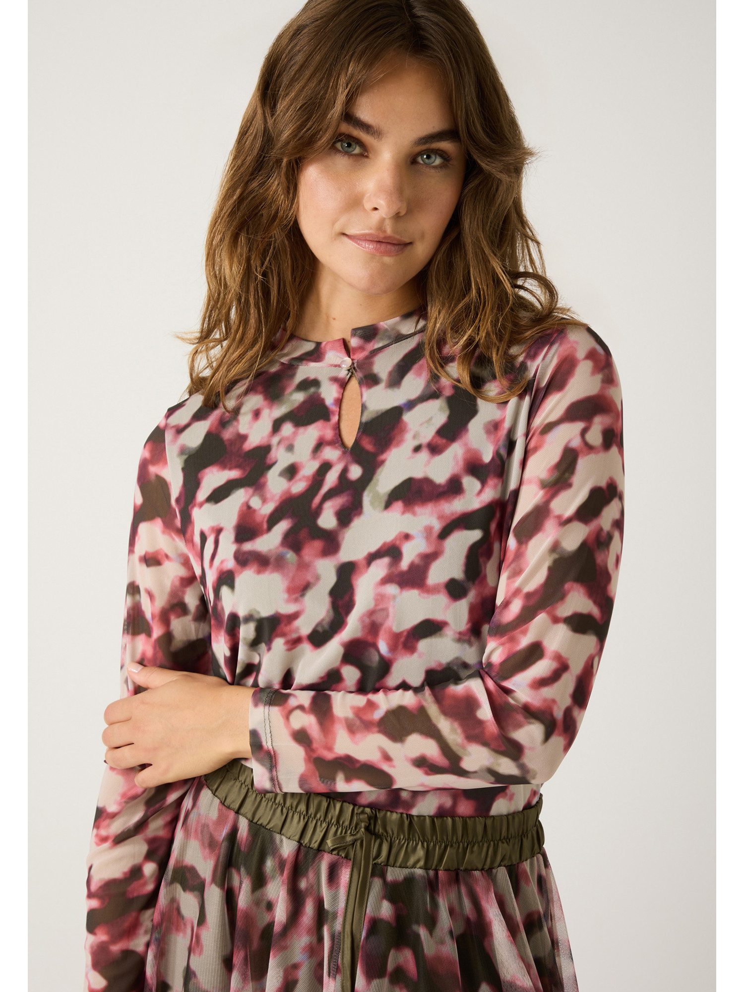 MORE&MORE Langarmshirt Meshshirt günstig online kaufen