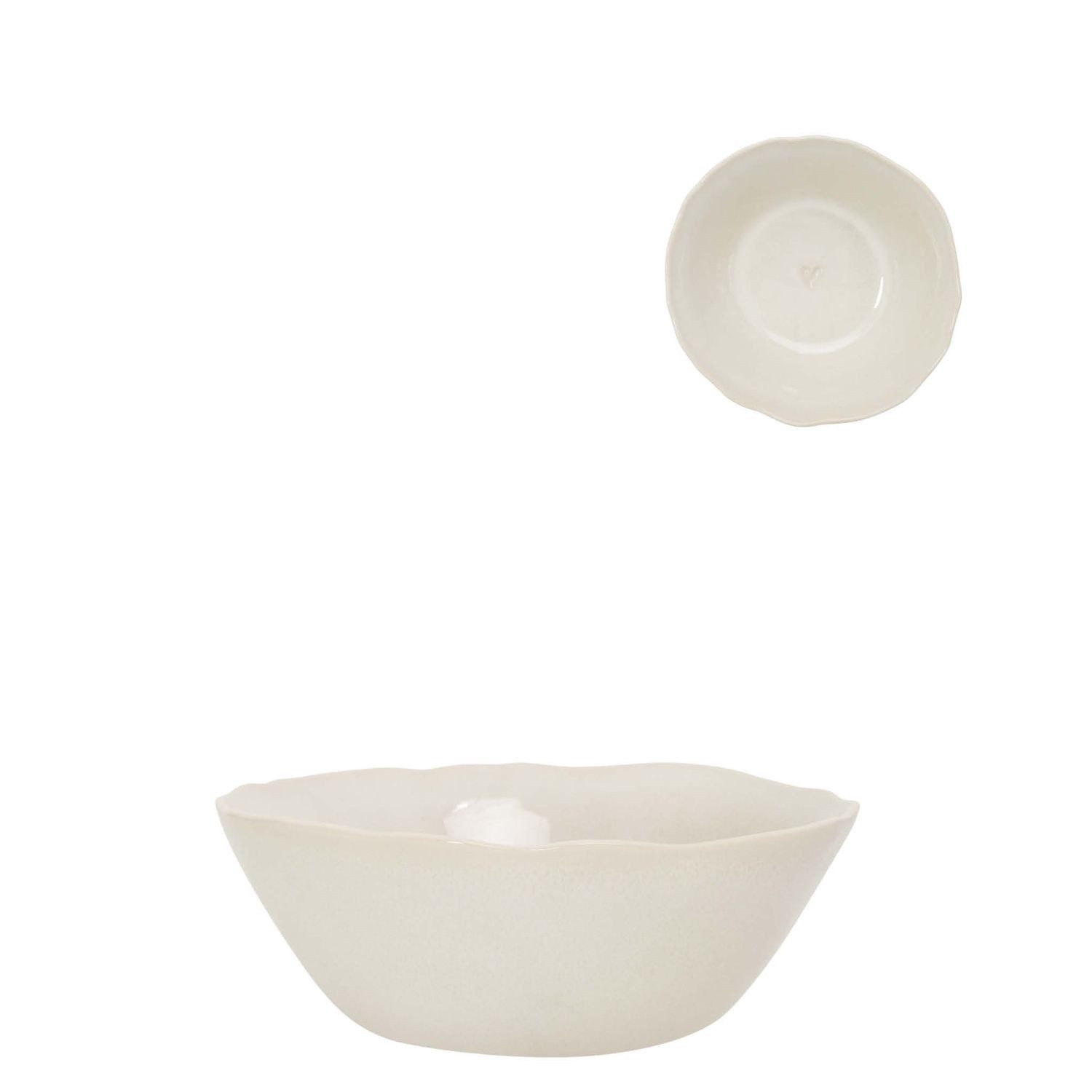 Bastion Collections Müslischüssel Clear Heart, Stoneware, Spülmaschinengeeignet, Creme, Clear Heart, H: 5cm