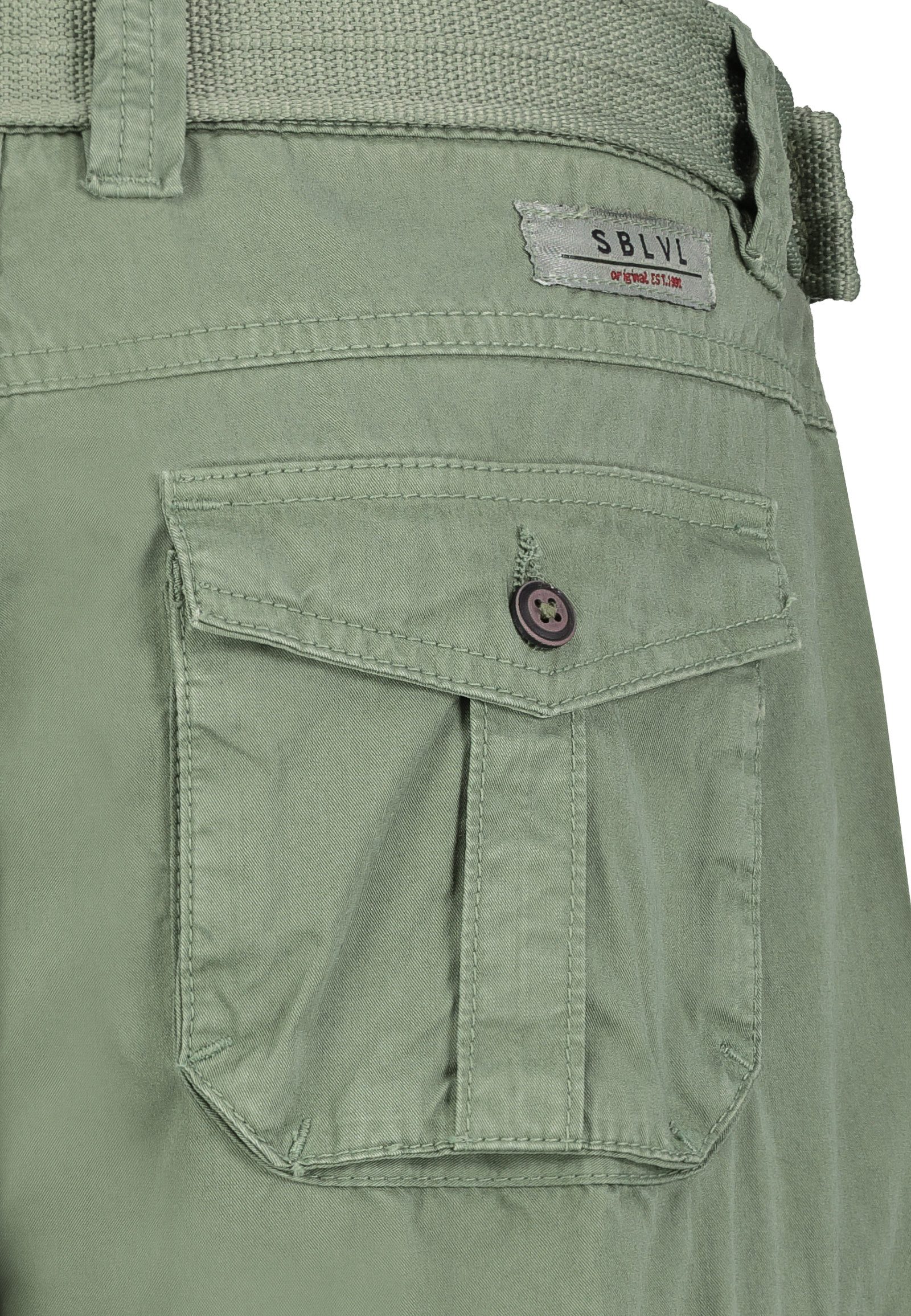 SUBLEVEL Cargoshorts Herren Cargo Shorts kurze Hose Bermuda Knielang Short Sommer + Gürtel – Bild 4 von 5