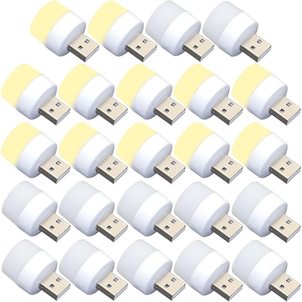 MOUTEN Nachtlicht 24 zweifarbige USB-Nachtbeleuchtungs-Mini-LED-Lampen