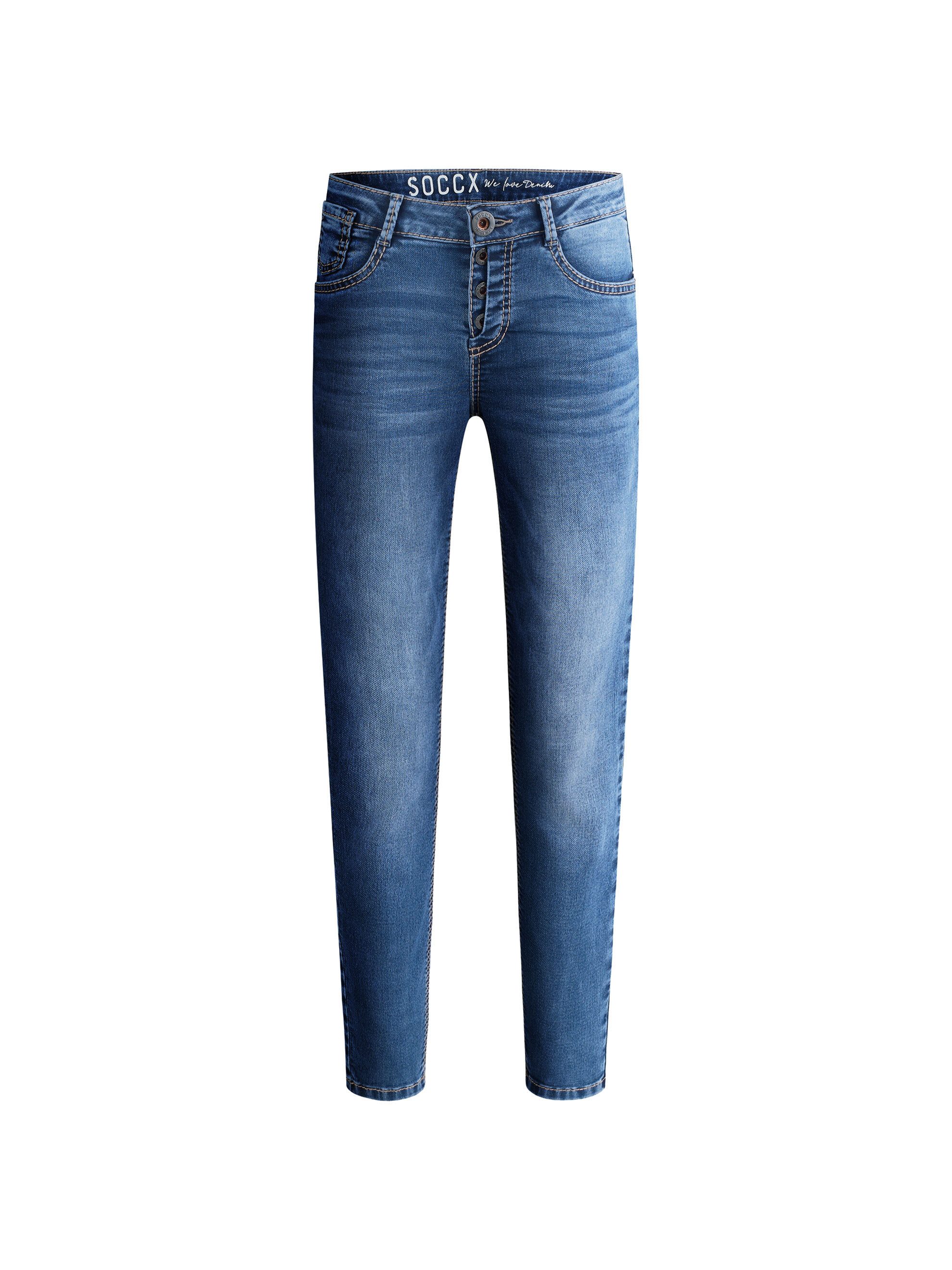 SOCCX Slim-fit-Jeans mit verkürztem Bein – Bild 2 von 5