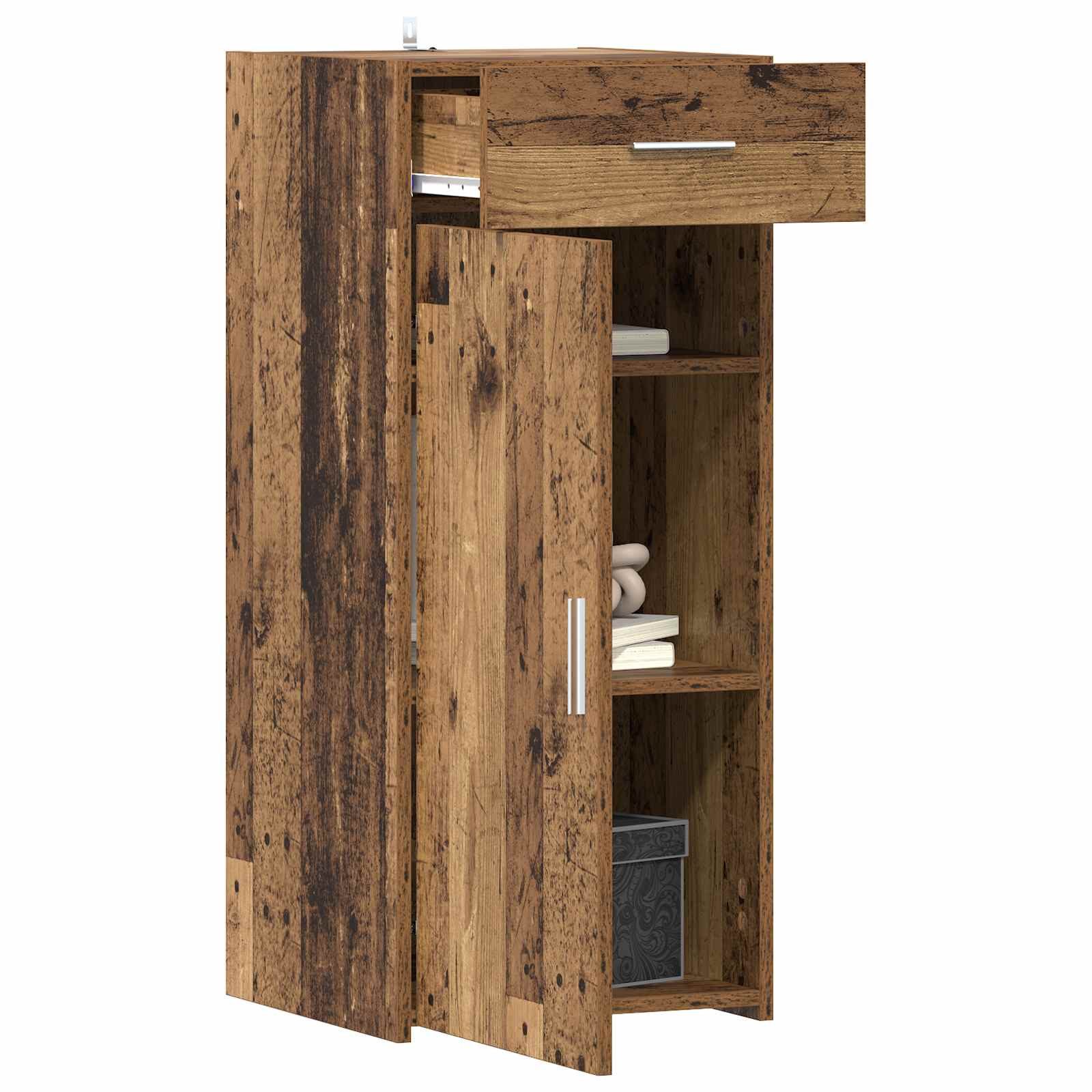 vidaXL Kommode 40 x 42,5 x 93 cm Aufbewahrungsschrank Altholz 40x42,5x93 cm Holzwerks