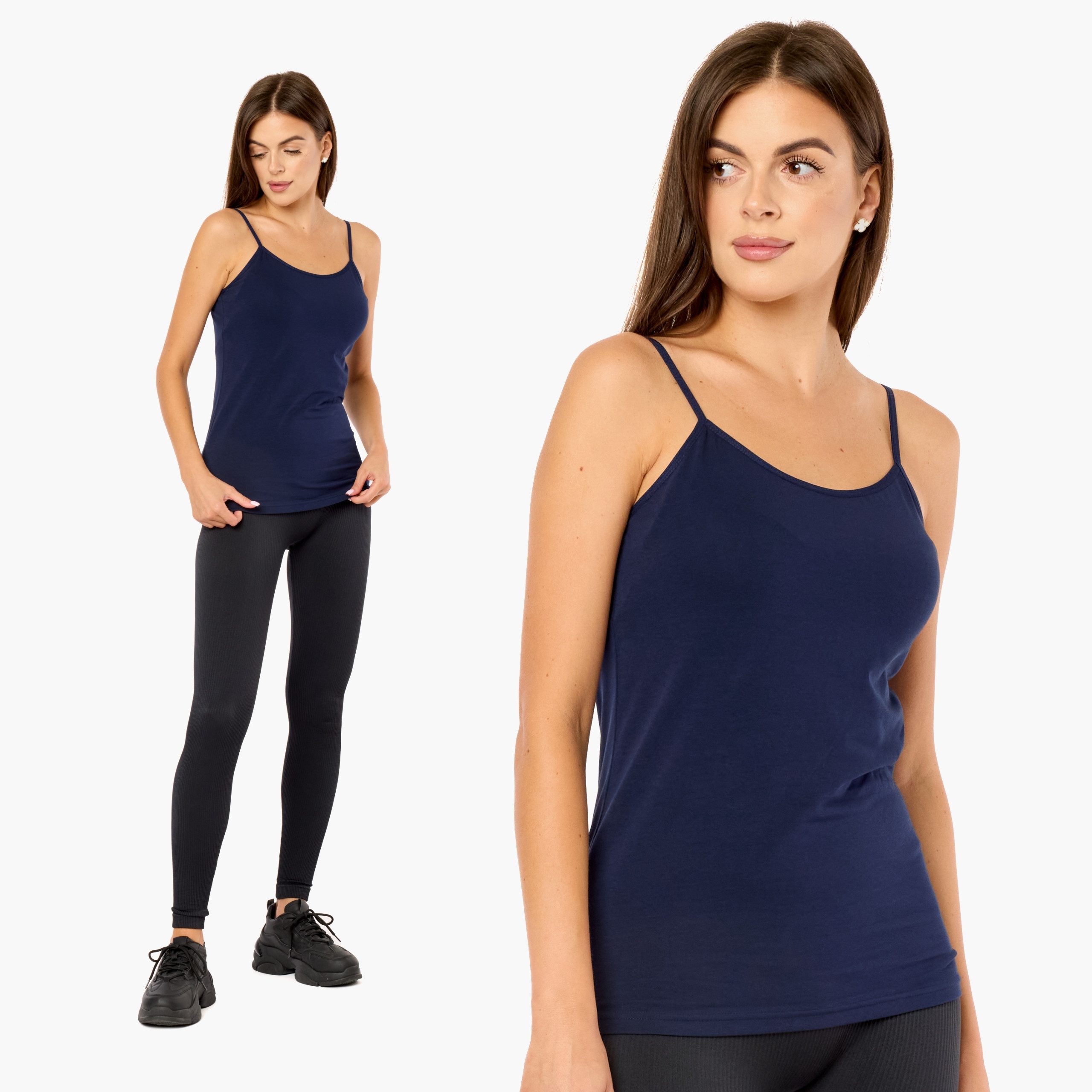 Ladeheid Unterhemd Trägertop Damen Spaghetti Top Set 3 Stück LA40-263 (Set, 3er-Pack) – Bild 5 von 5