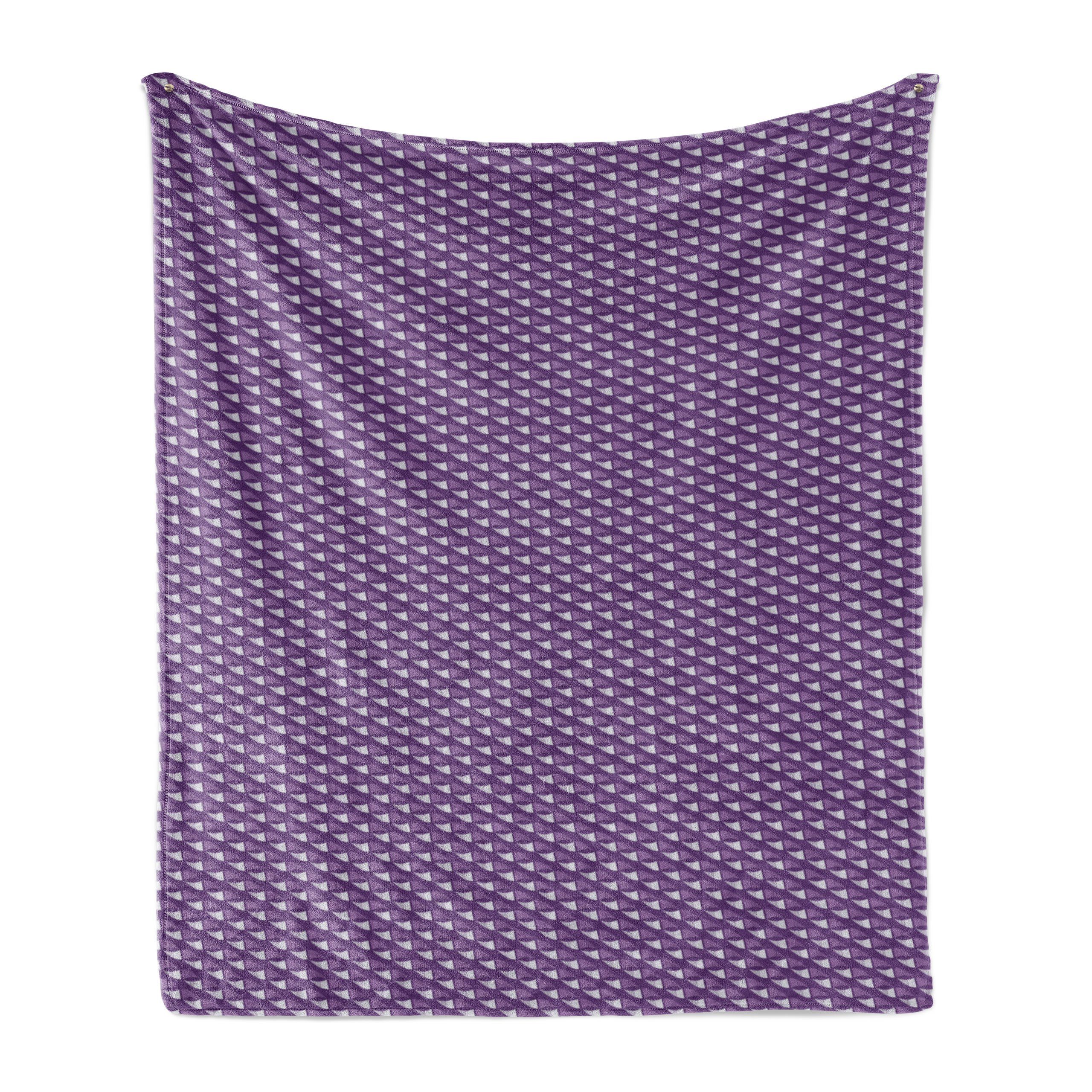 Wohndecke Gemütlicher Plüsch für den Violet Diagonal Außenbereich, Innen- und Abstrakte Geometrie Abakuhaus