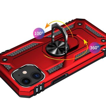 CoolGadget Handyhülle Rot als 2in1 Schutz Cover Set für das Apple iPhone 11 6,1 Zoll, 2x 9H Glas Display Schutz Folie + 1x TPU Case Hülle für iPhone 11