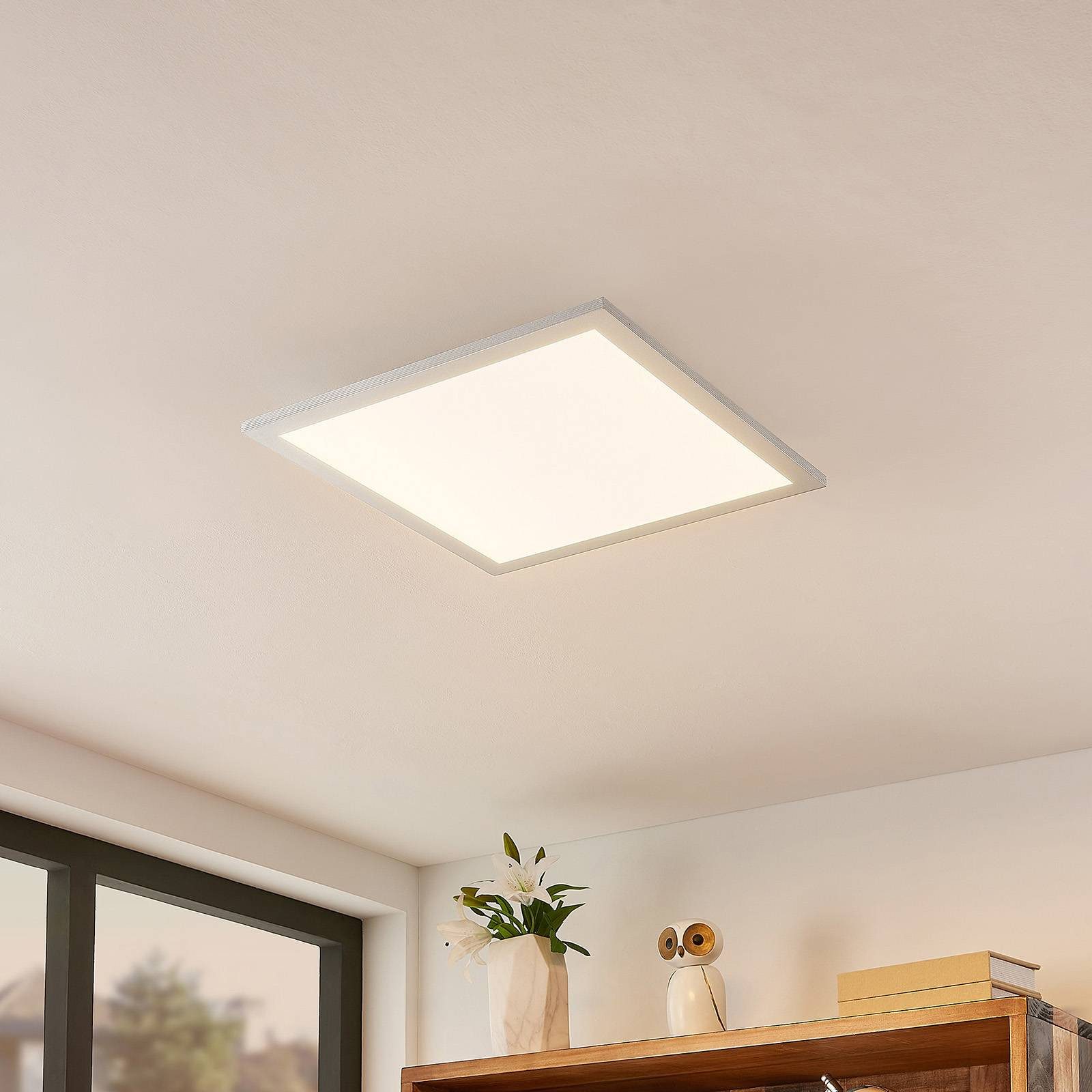 Lindby LED Panel Kjetil, Enthalten, LED 20 W + 2,4 W RGB gesamt, Farbwechsel warmweiß / tageslicht