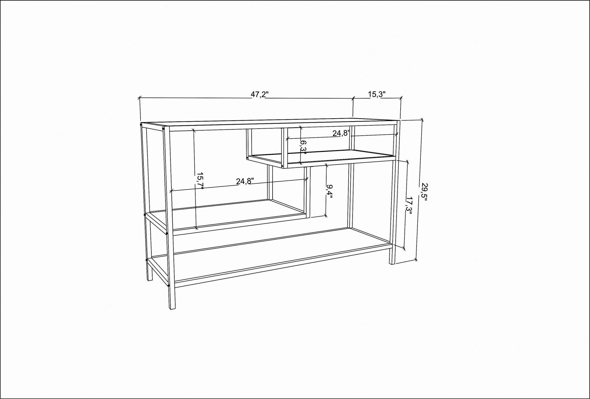 TV-Schrank Melaminbeschichtete 75x120x39 Decor Partikelplatte Skye 100% Schränke, cm,