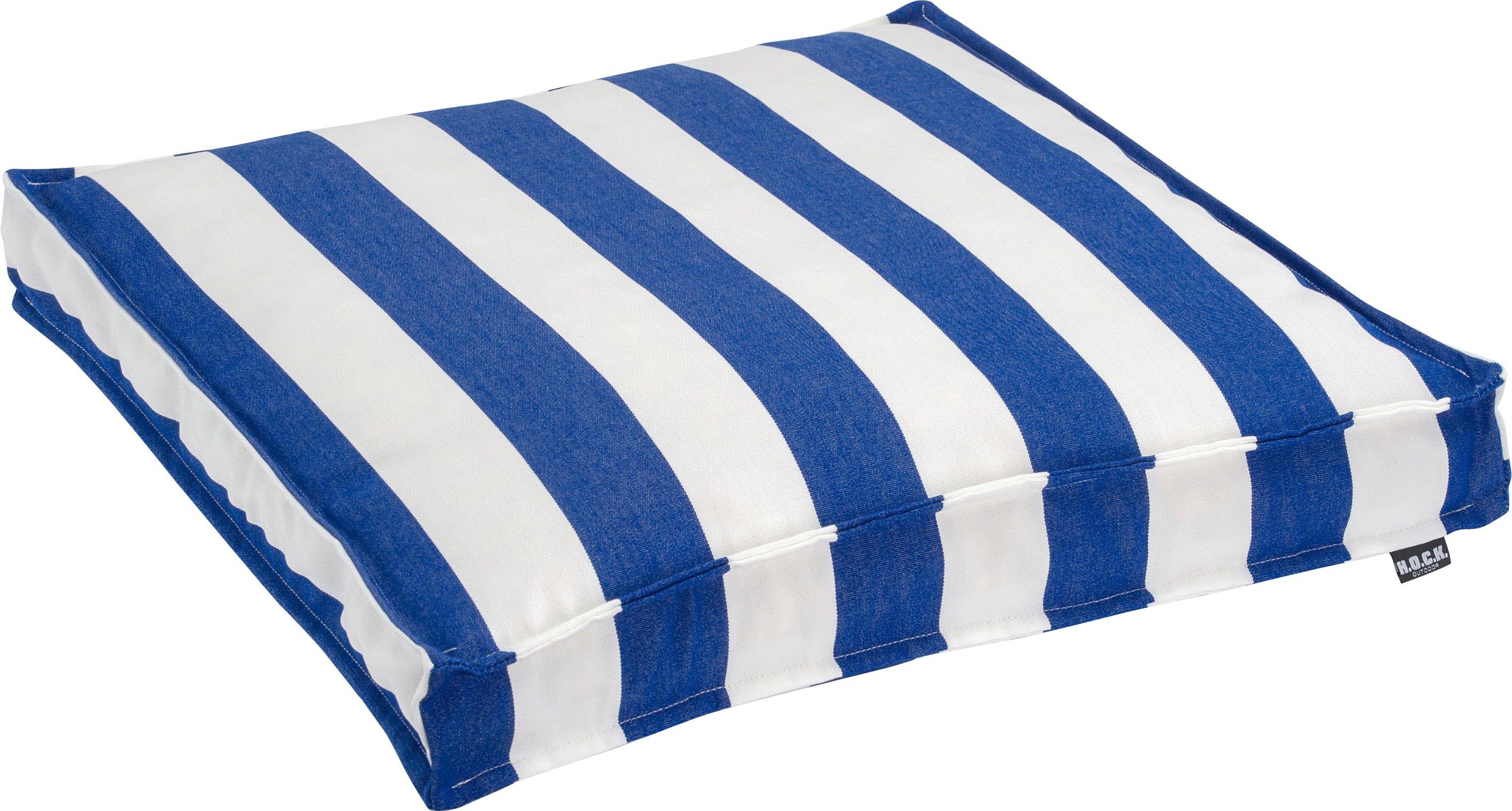 Sitzkissen H.O.C.K. royalblau Streifen mit Streifen, Classic