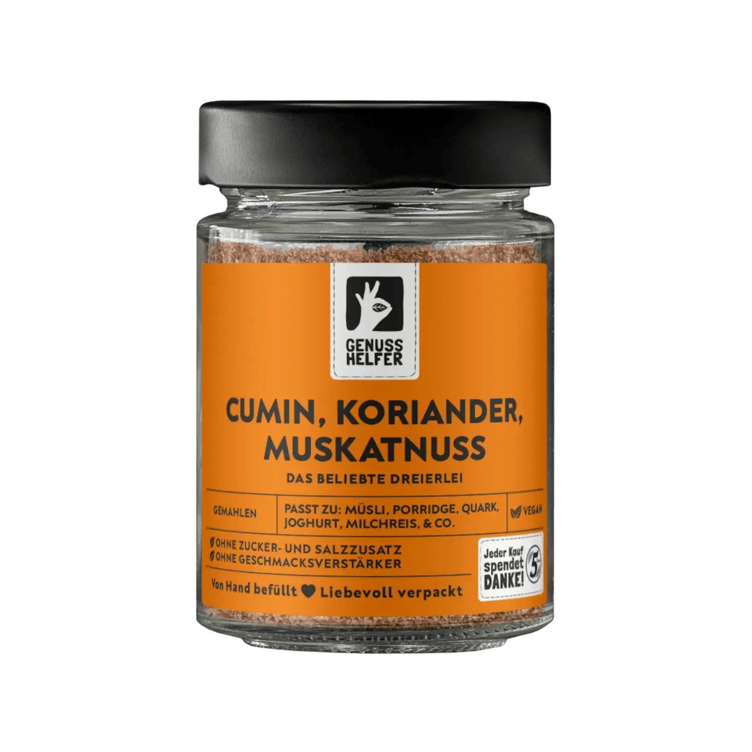 Bremer Gewürzhandel Gewürz Cumin, Koriander, Muskatnuss, im Glas, 55 g