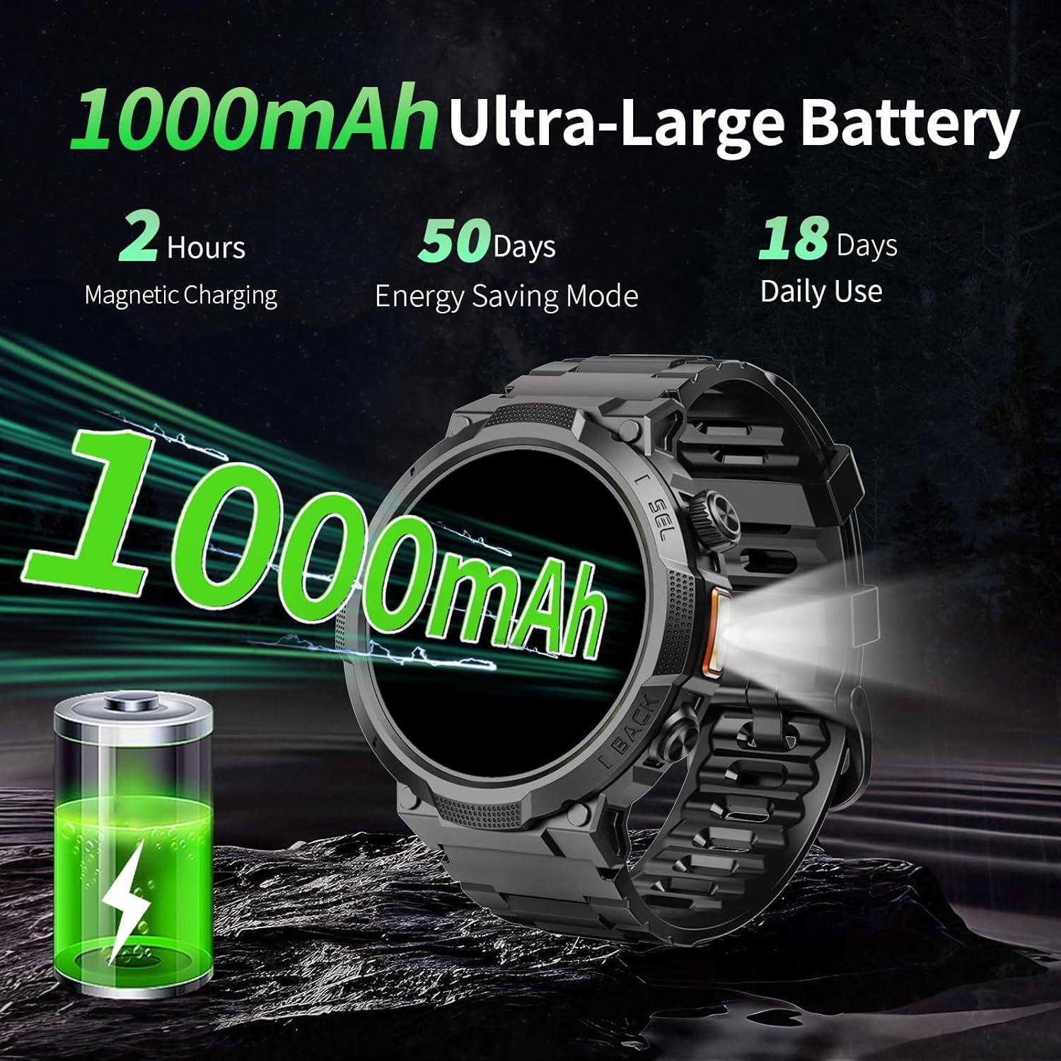 Zevelora für Damen und Herren mit Bluetooth-Anrufen und Gesundheitsüberwachung Smartwatch (1,53 Zoll, Andriod iOS), Fitnessuhr mit Schlafanalyse, Sportmodi und Benachrichtigungen