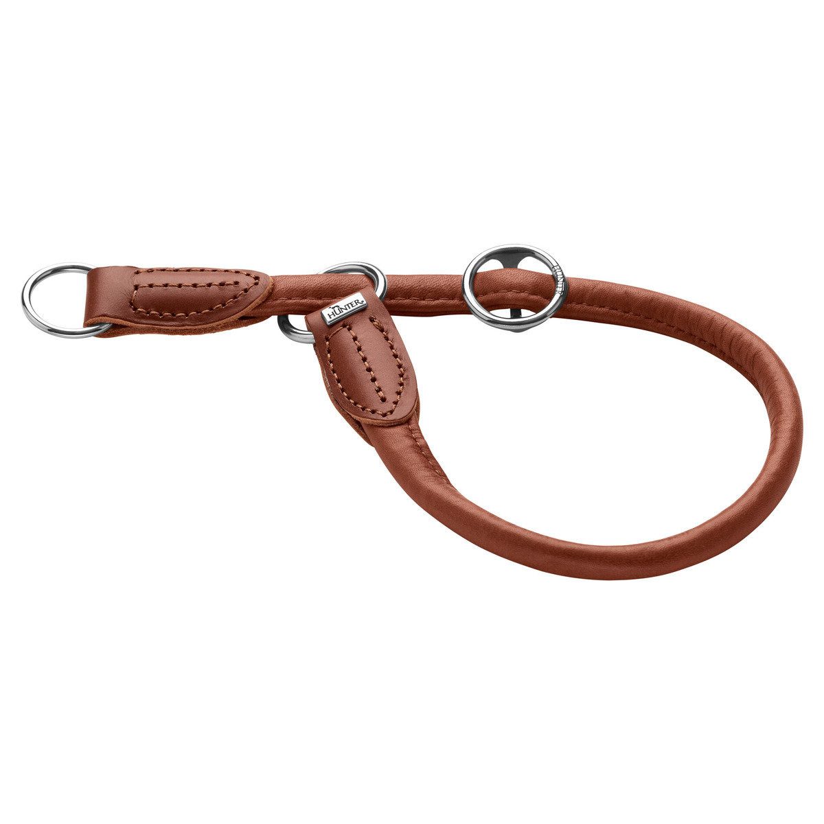 Hunter Tierbedarf Hunde-Halsband Dressurhalsung Round & Soft Canadian Up cognac