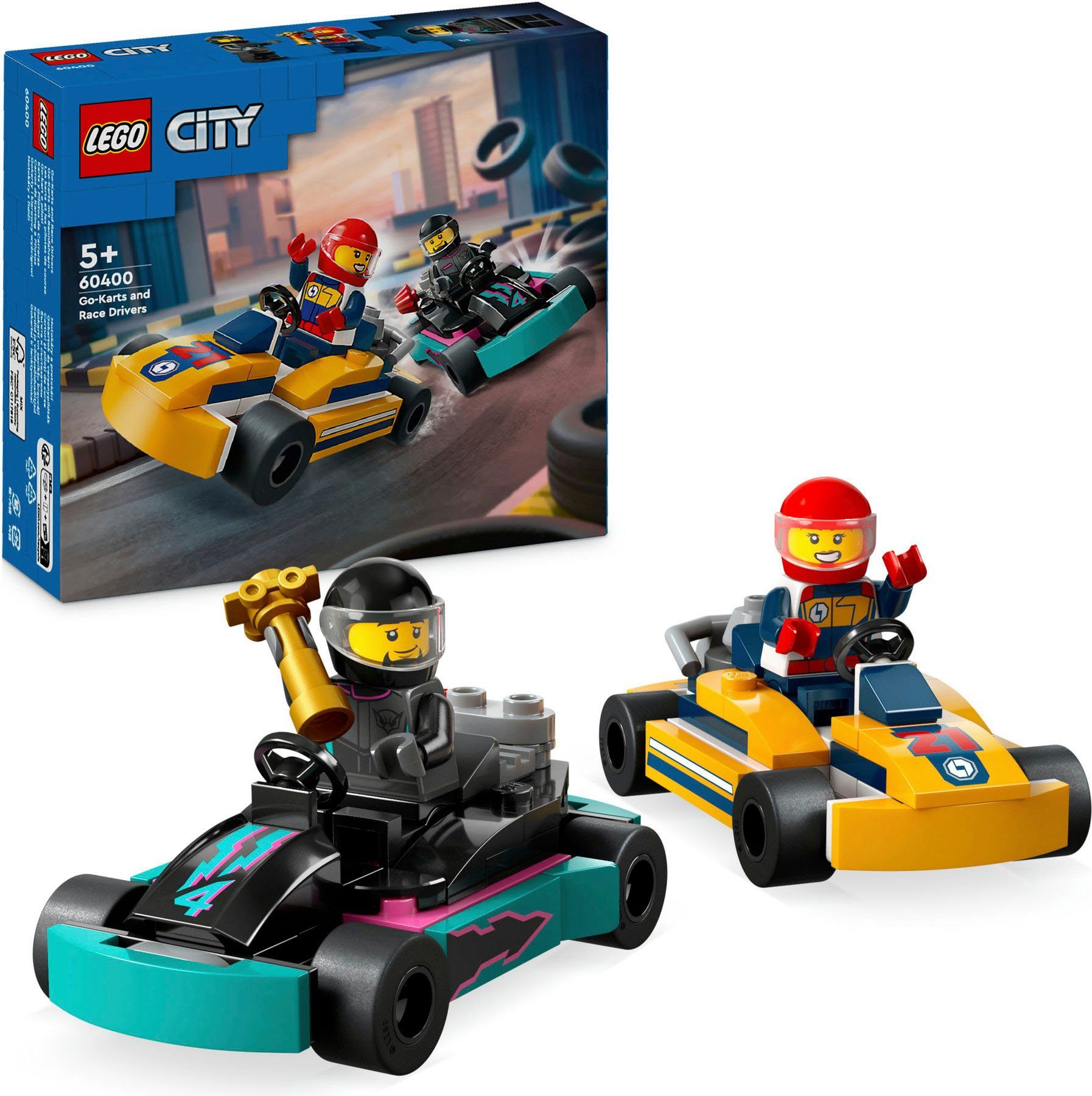 LEGO® Go-Karts mit Rennfahrern (60400), LEGO City Konstruktionsspielsteine, günstig online kaufen