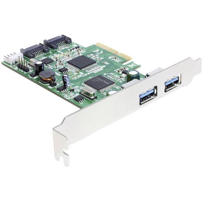 Delock 2 Port USB 3 extern / 2 Port SATA intern PCI Modulkarte