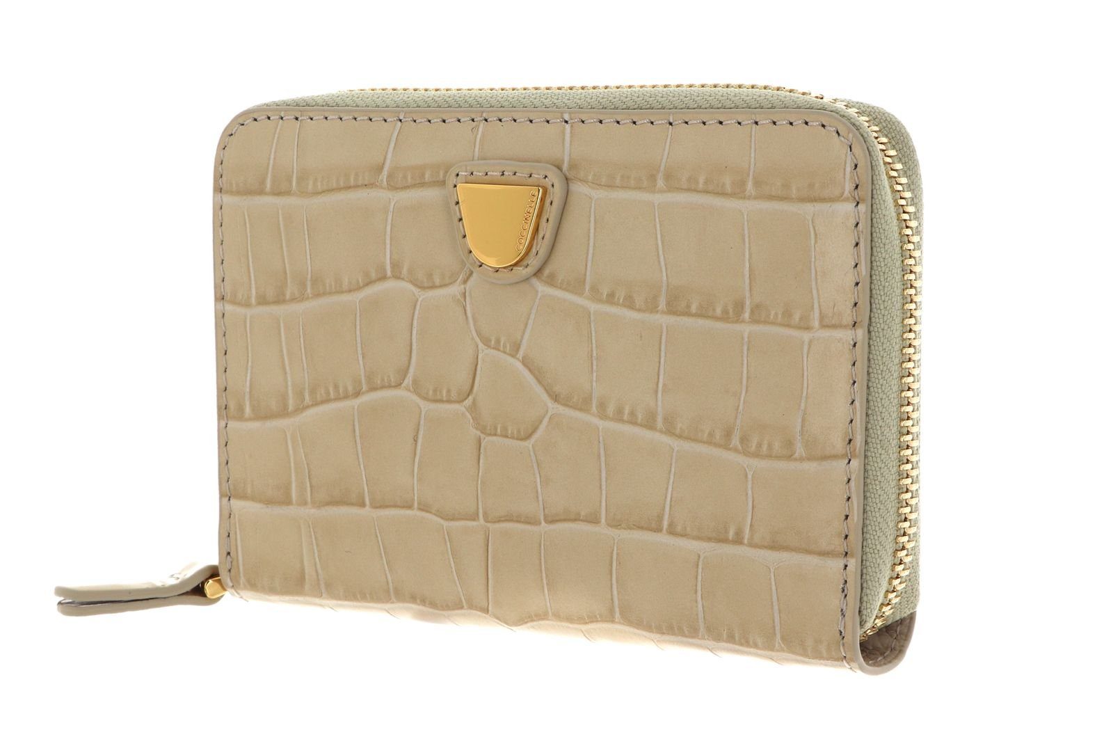 COCCINELLE Geldbörse Lucilla Croco Shiny Soft, aus echtem Leder